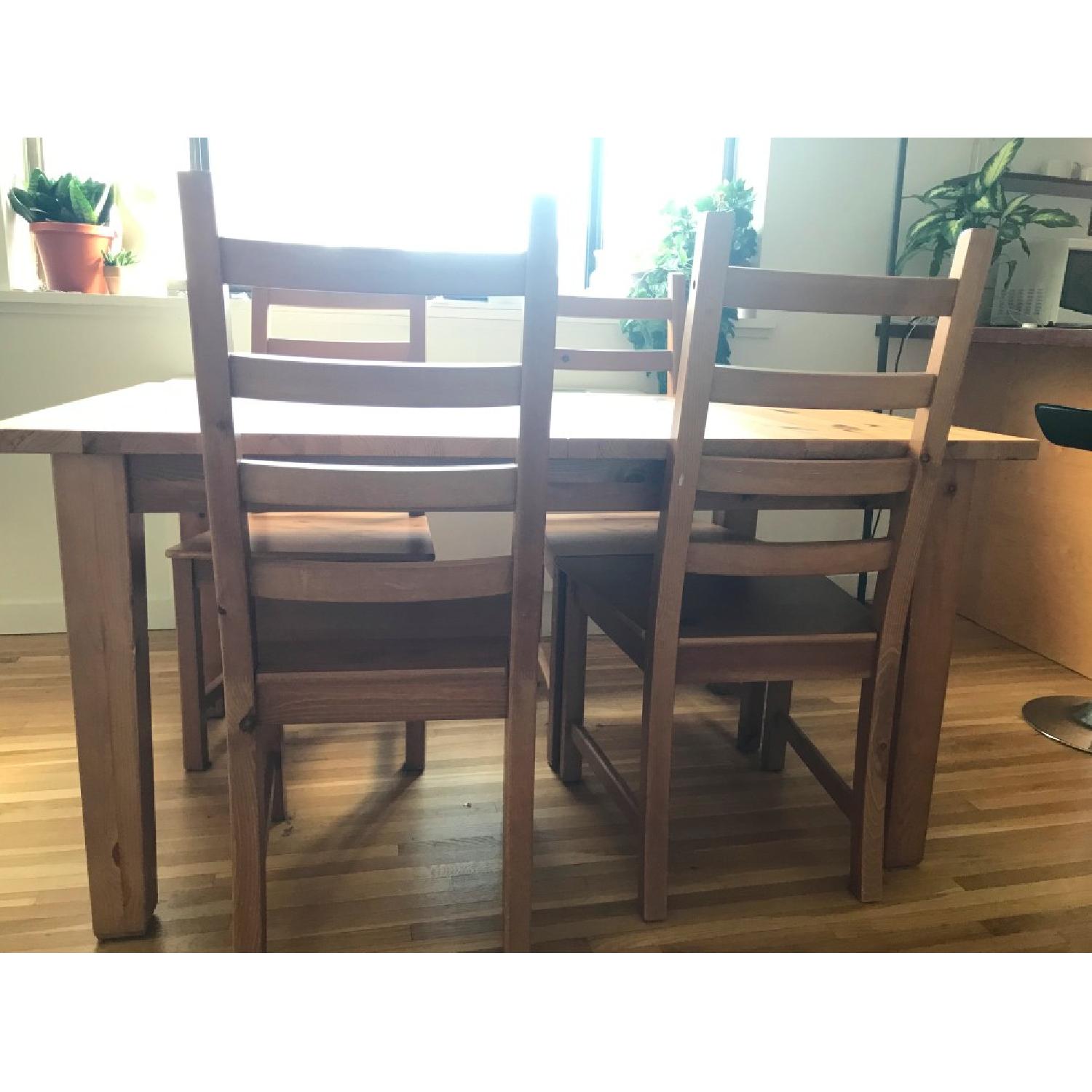 Ikea Extendable Dining Table w/ 4 Chairs - AptDeco
