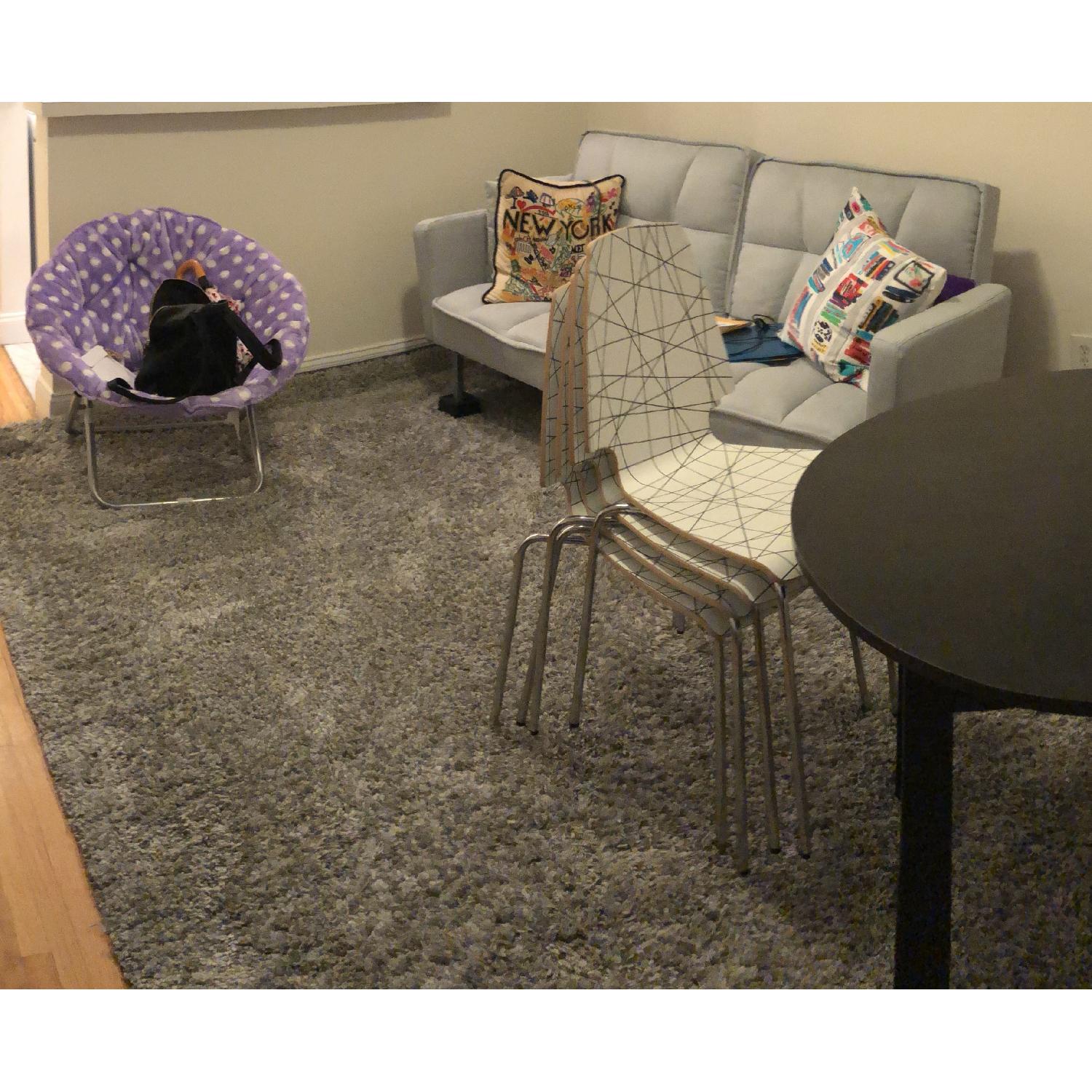 Ikea Vilmar White Chairs w/ Black Pattern - image-3
