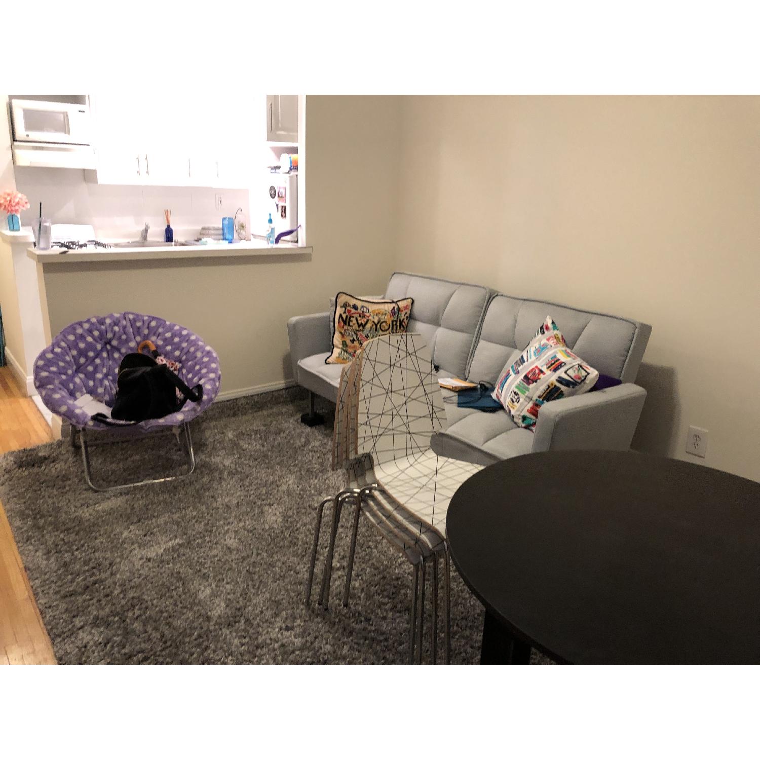 Ikea Vilmar White Chairs w/ Black Pattern - image-4