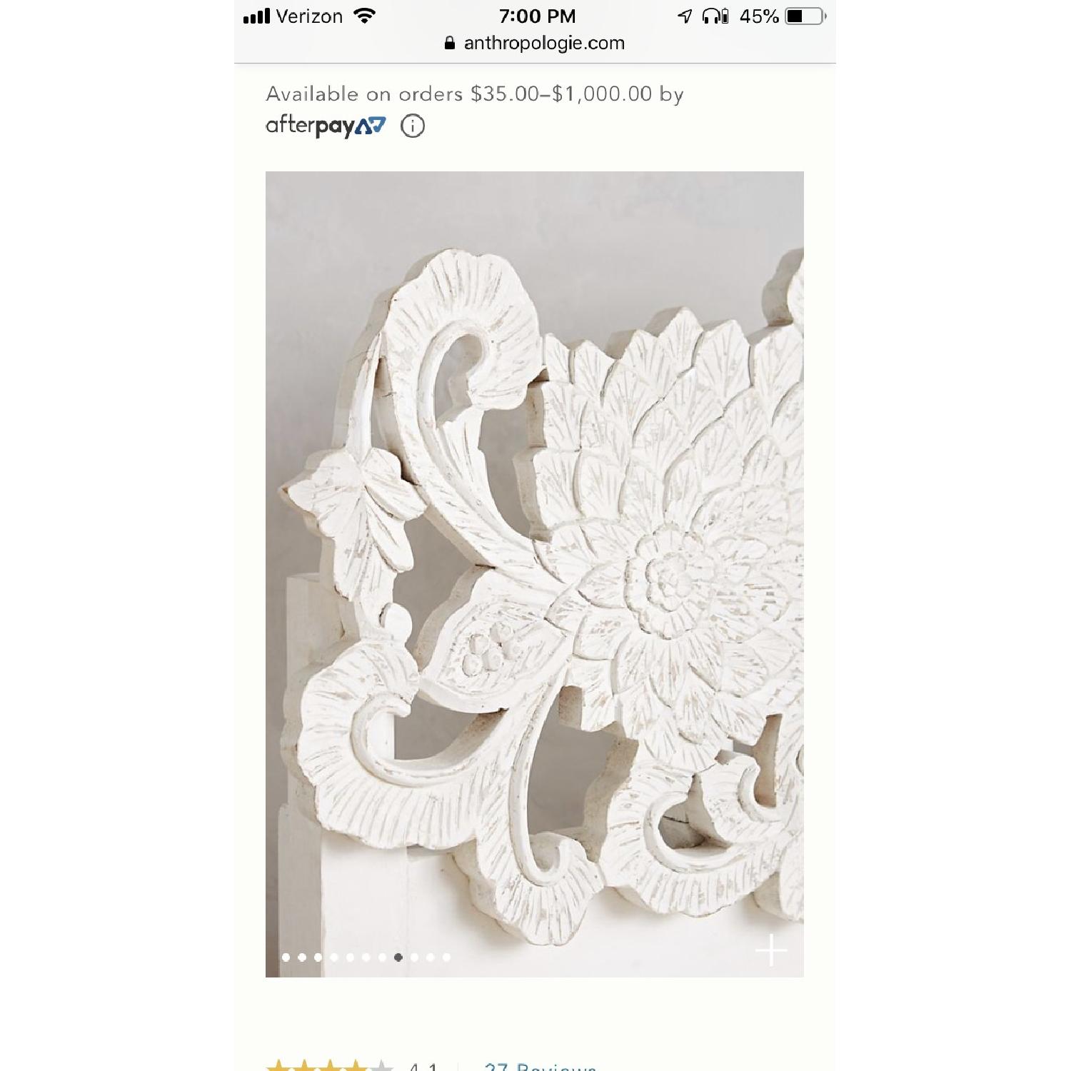 Anthropologie White Bed Frame - image-2