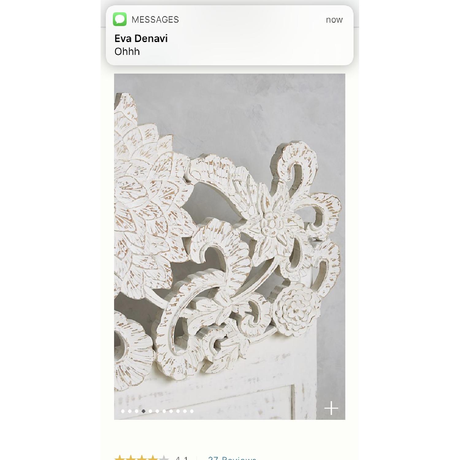 Anthropologie White Bed Frame - image-3