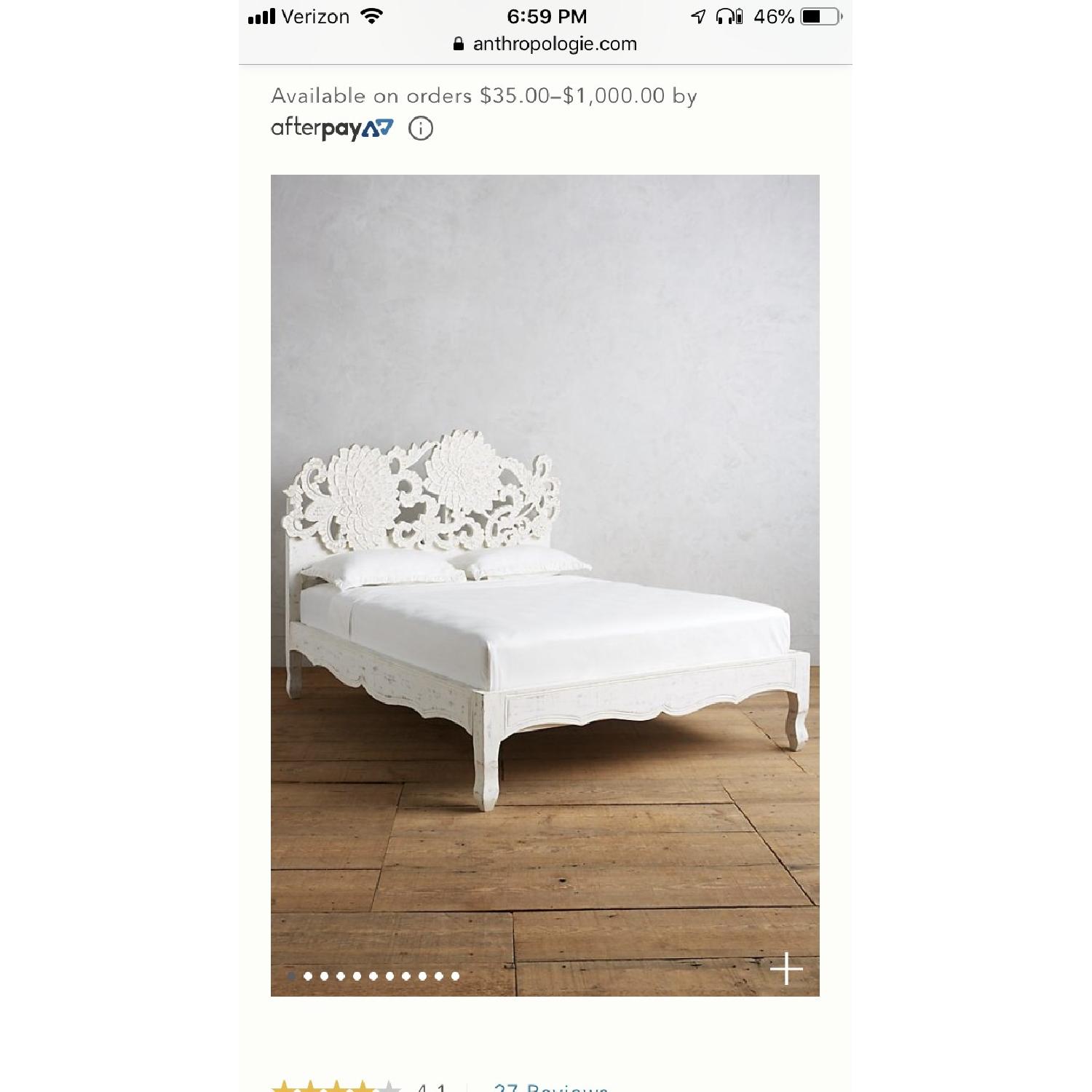 Anthropologie White Bed Frame - image-5
