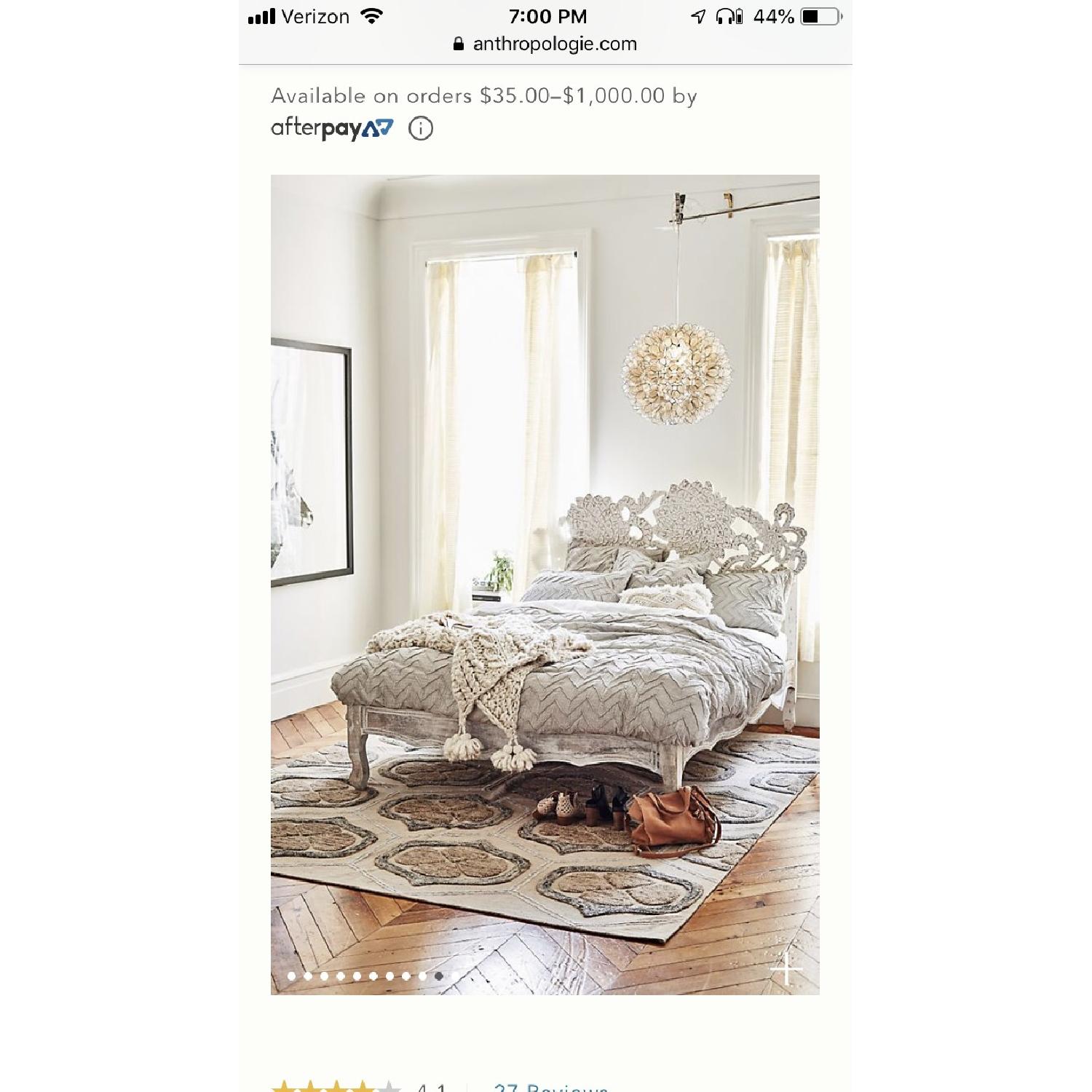 Anthropologie White Bed Frame - image-6