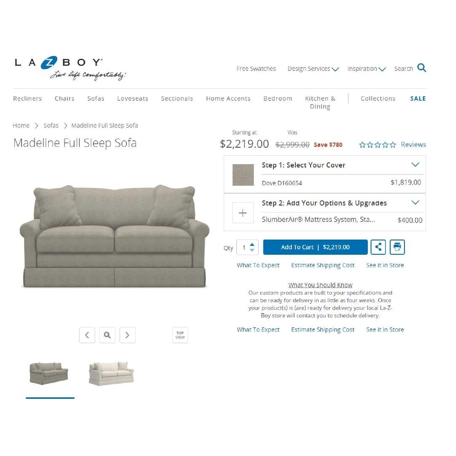 La-Z-Boy Madeline Full Sleeper Sofa - image-2
