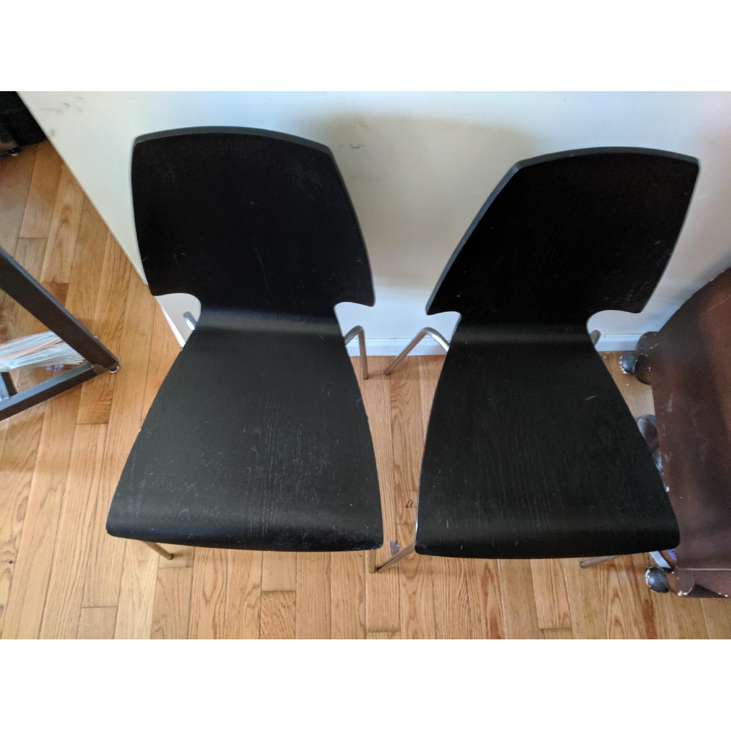 Ikea Black Stacking Chairs - image-1