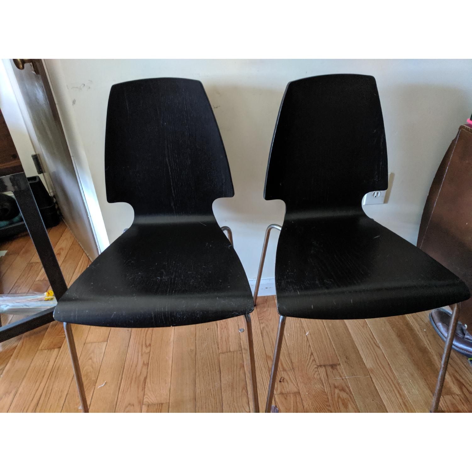 Ikea Black Stacking Chairs - image-4