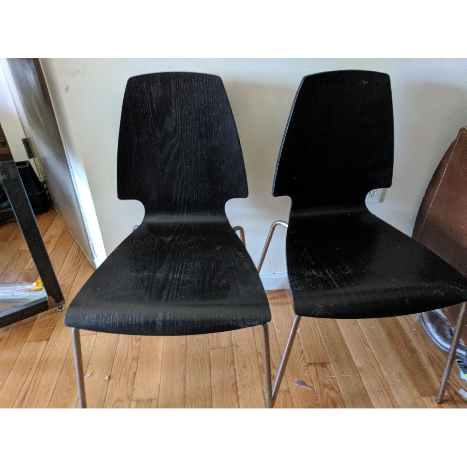 Ikea Black Stacking Chairs - image-6