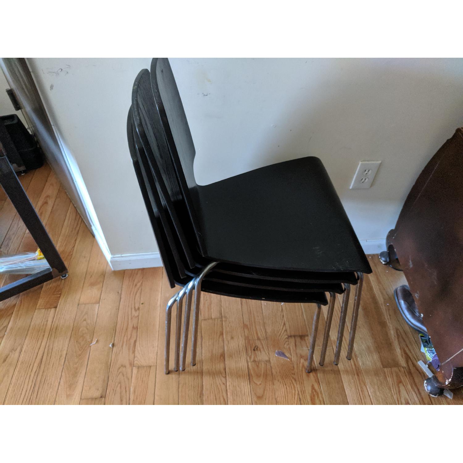 Ikea Black Stacking Chairs - image-8
