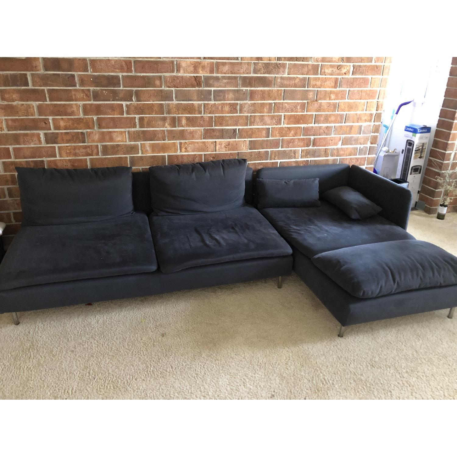 Ikea Soderhamn Dark Grey Sectional Sofa AptDeco