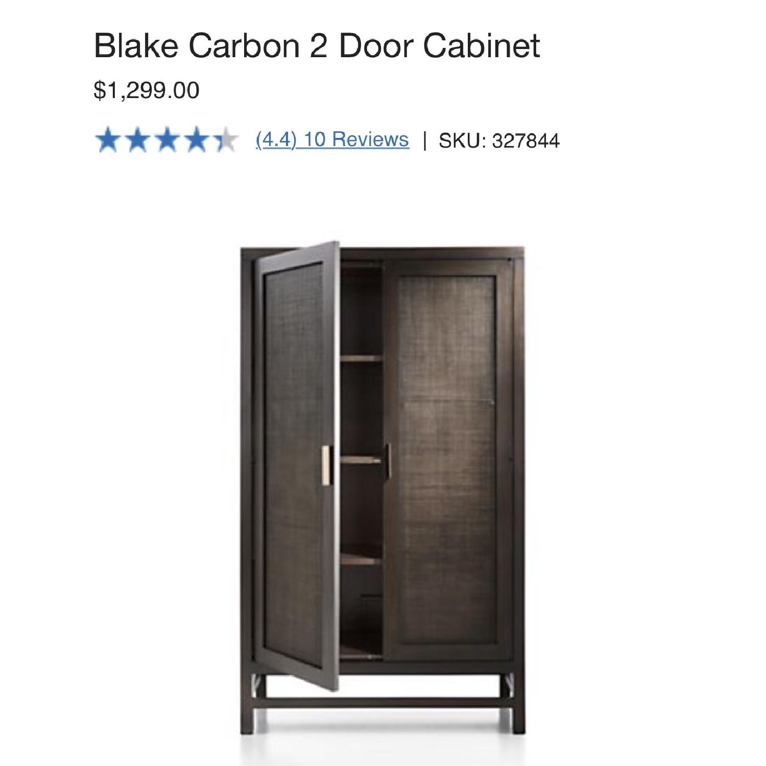 Crate & Barrel Blake Carbon 2 Door Cabinet - image-1
