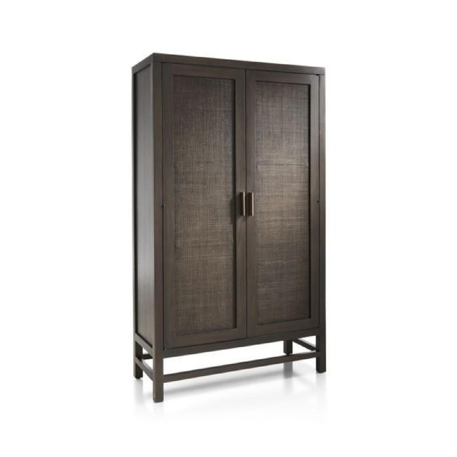 Crate & Barrel Blake Carbon 2 Door Cabinet - image-0