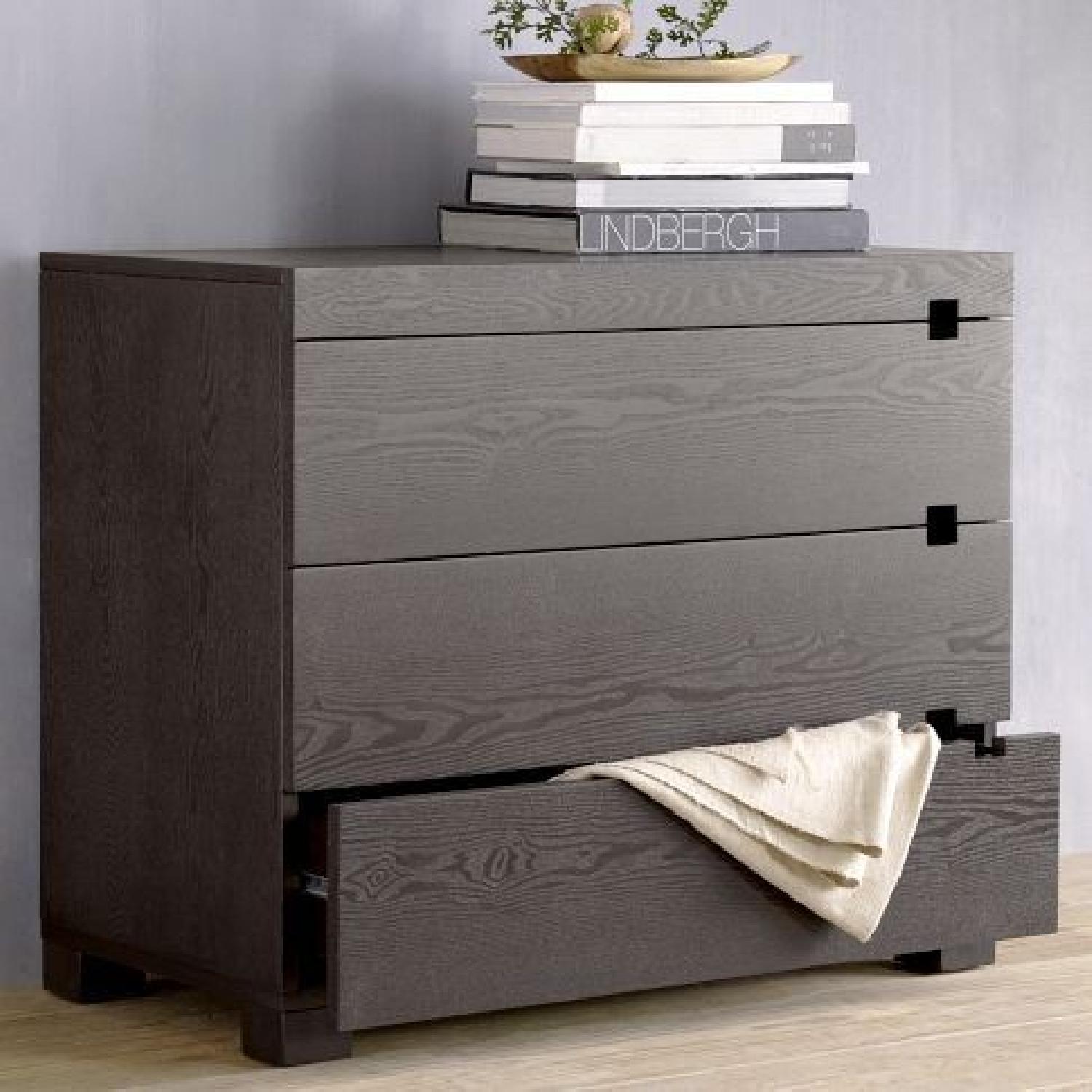 West Elm Square Cutout 3-Drawer Dresser in Chocolate - image-1