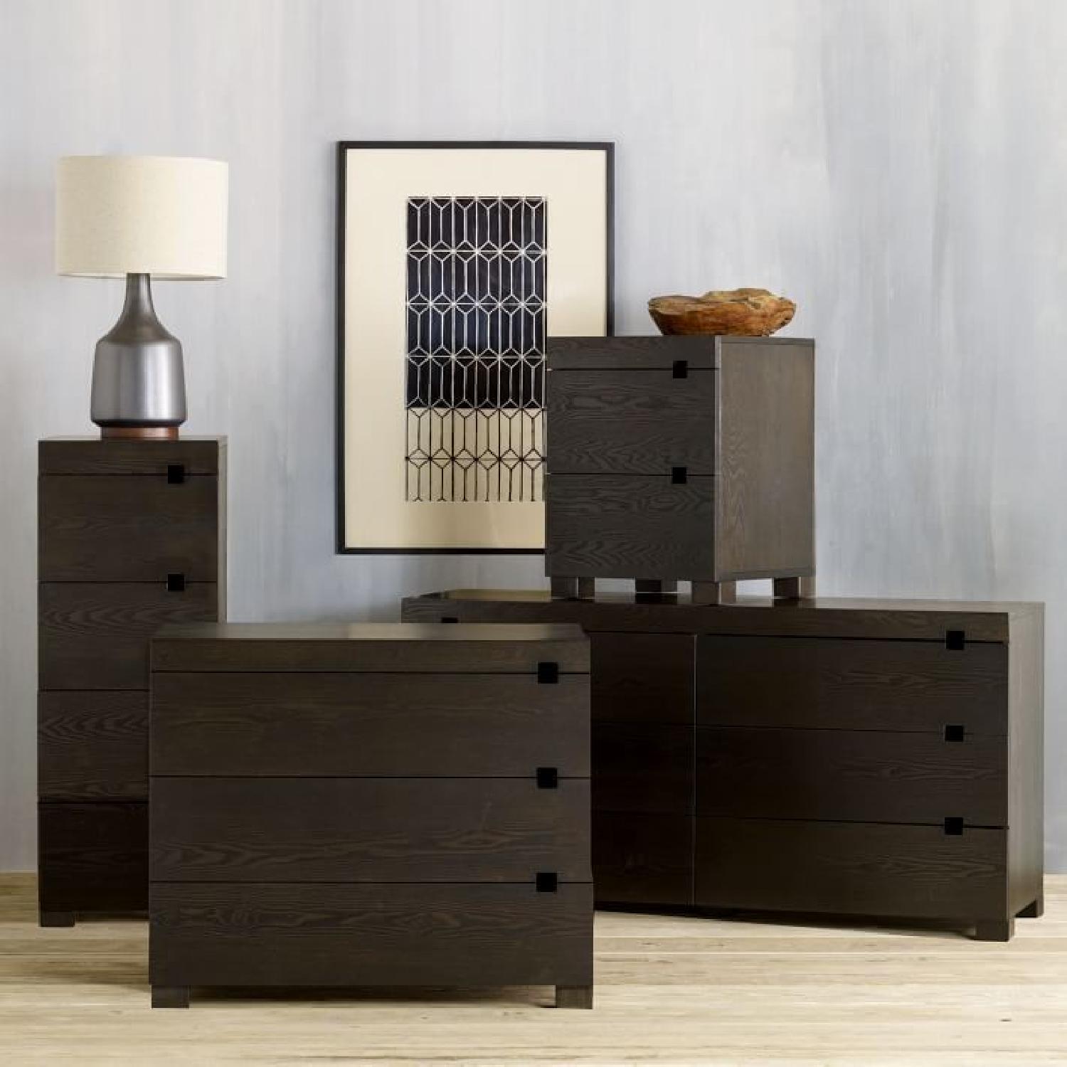 West Elm Square Cutout 3-Drawer Dresser in Chocolate - image-2
