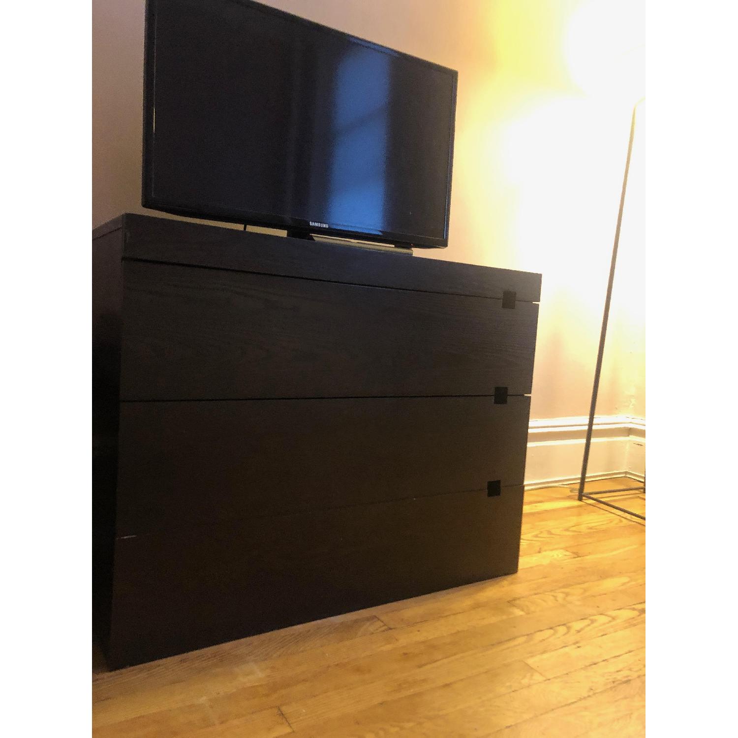 West Elm Square Cutout 3-Drawer Dresser in Chocolate - image-3