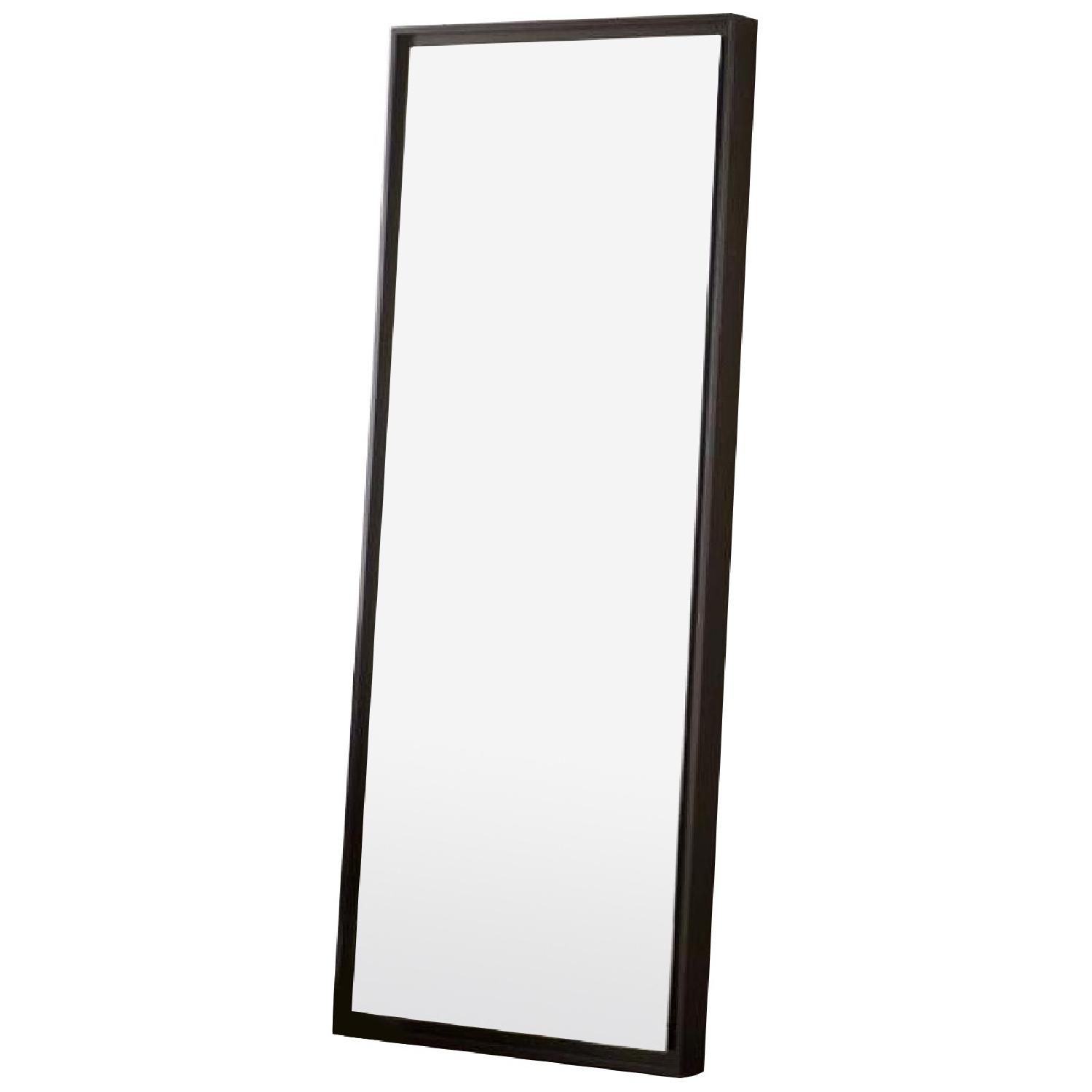 West Elm Floating Floor Mirror in Chocolate AptDeco