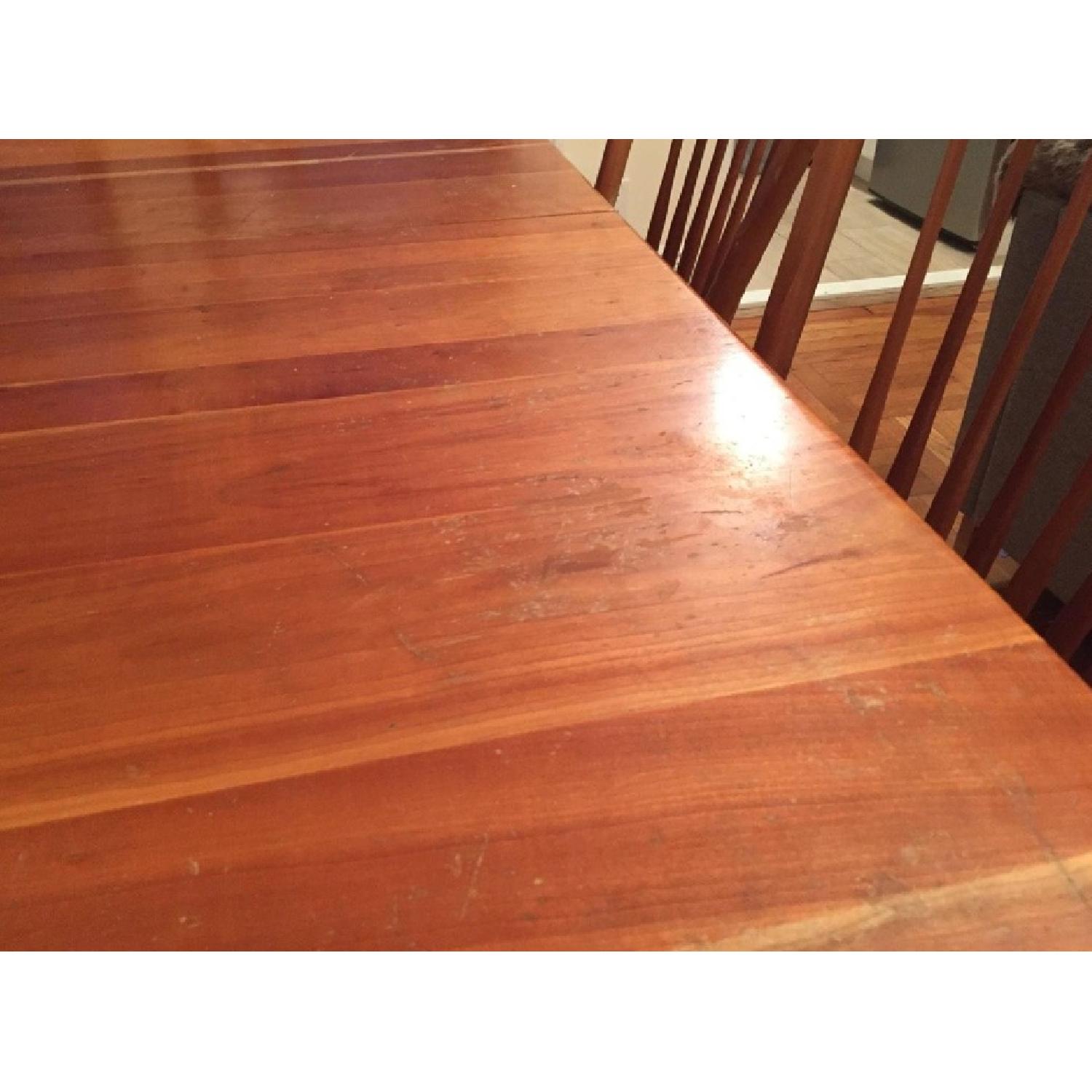 Expandable Cherry Dining Table w/ 6 Chairs - image-2