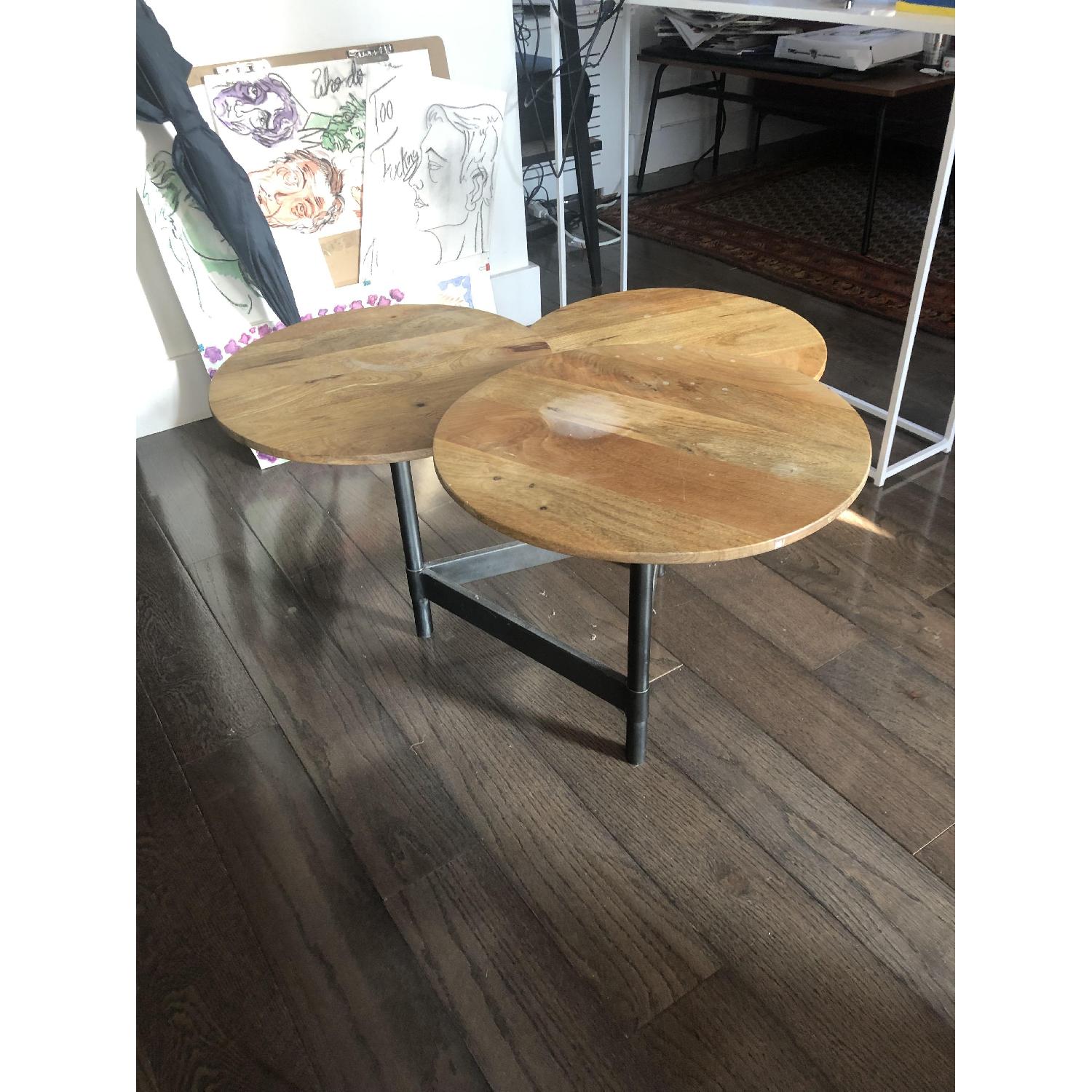 West Elm Clover Coffee Table in Walnut/Black AptDeco