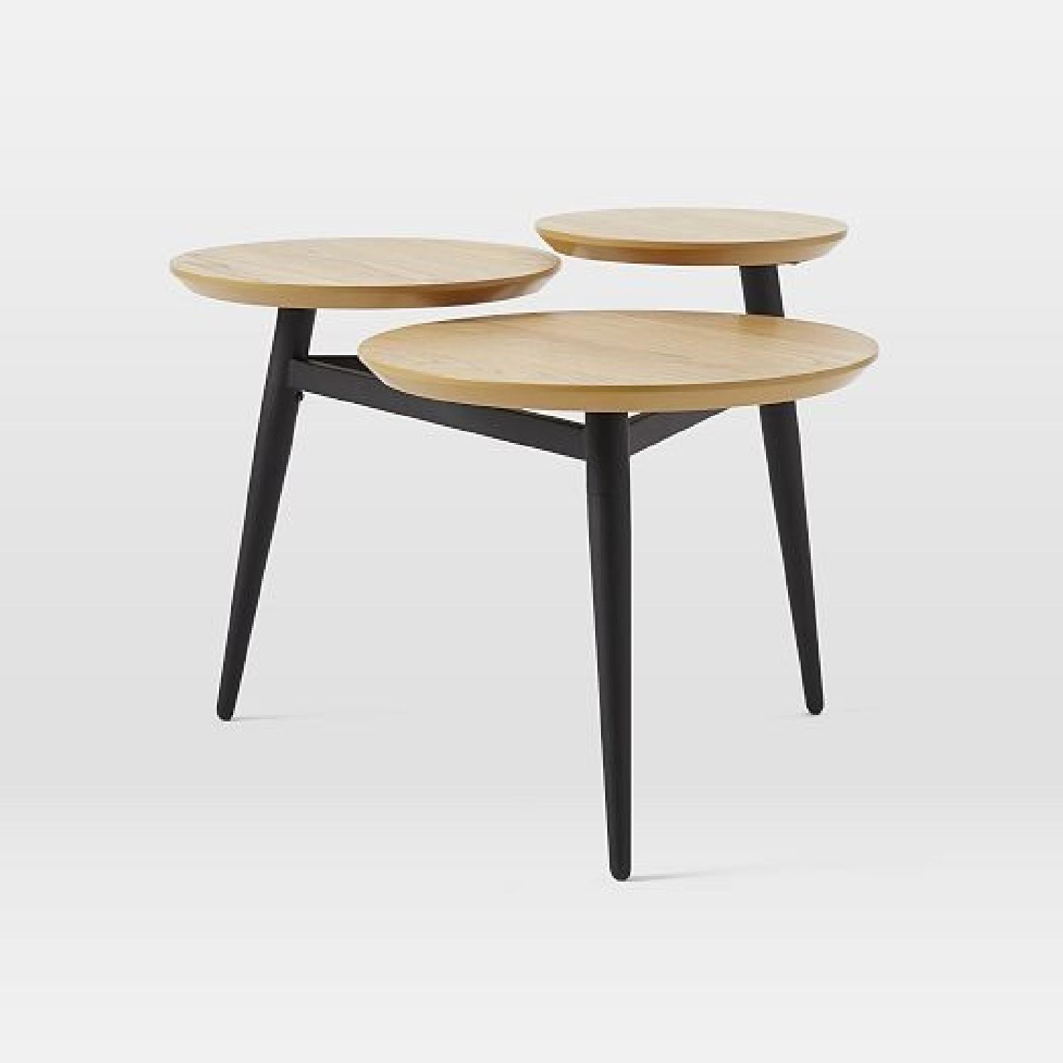 West Elm Clover Coffee Table in Walnut/Black AptDeco