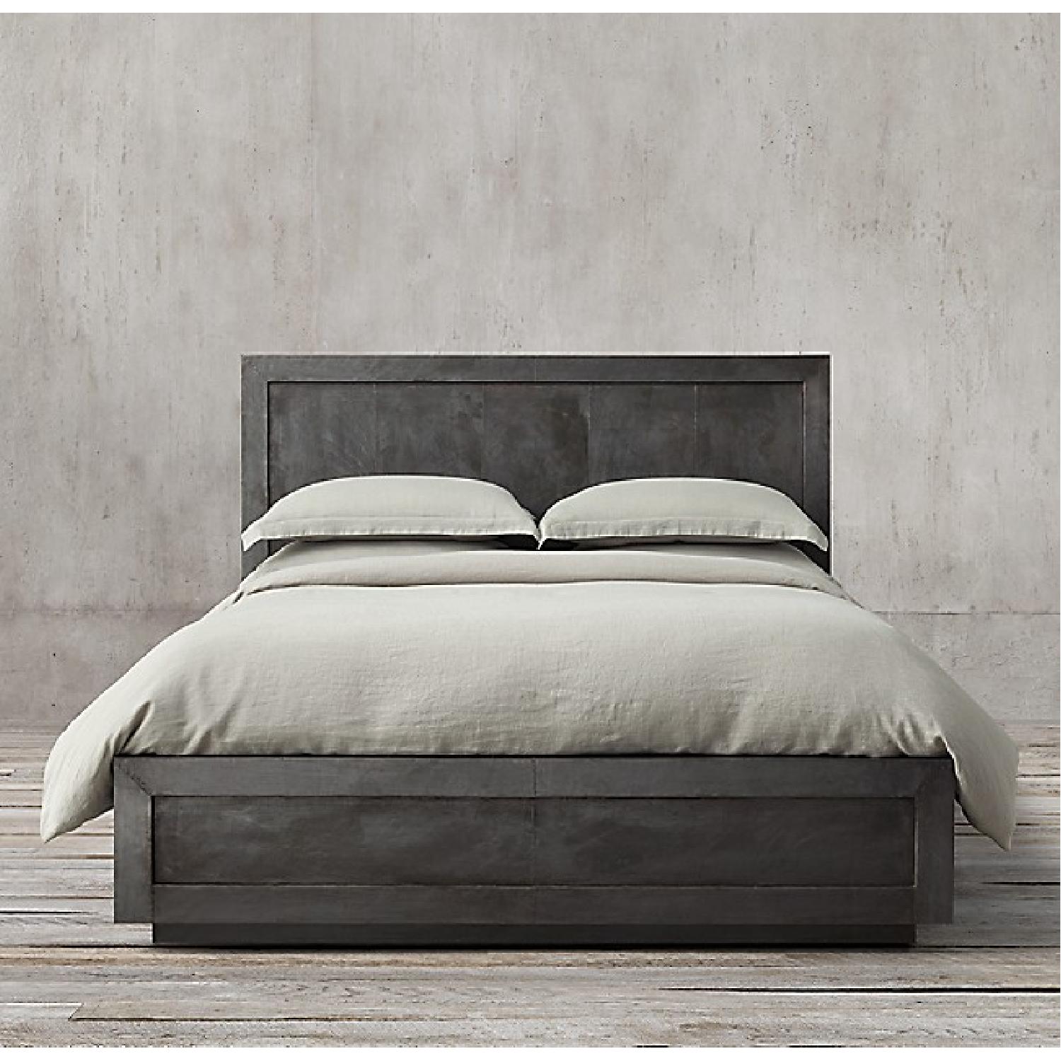 Restoration Hardware La Salle Metal Wood Headboard AptDeco