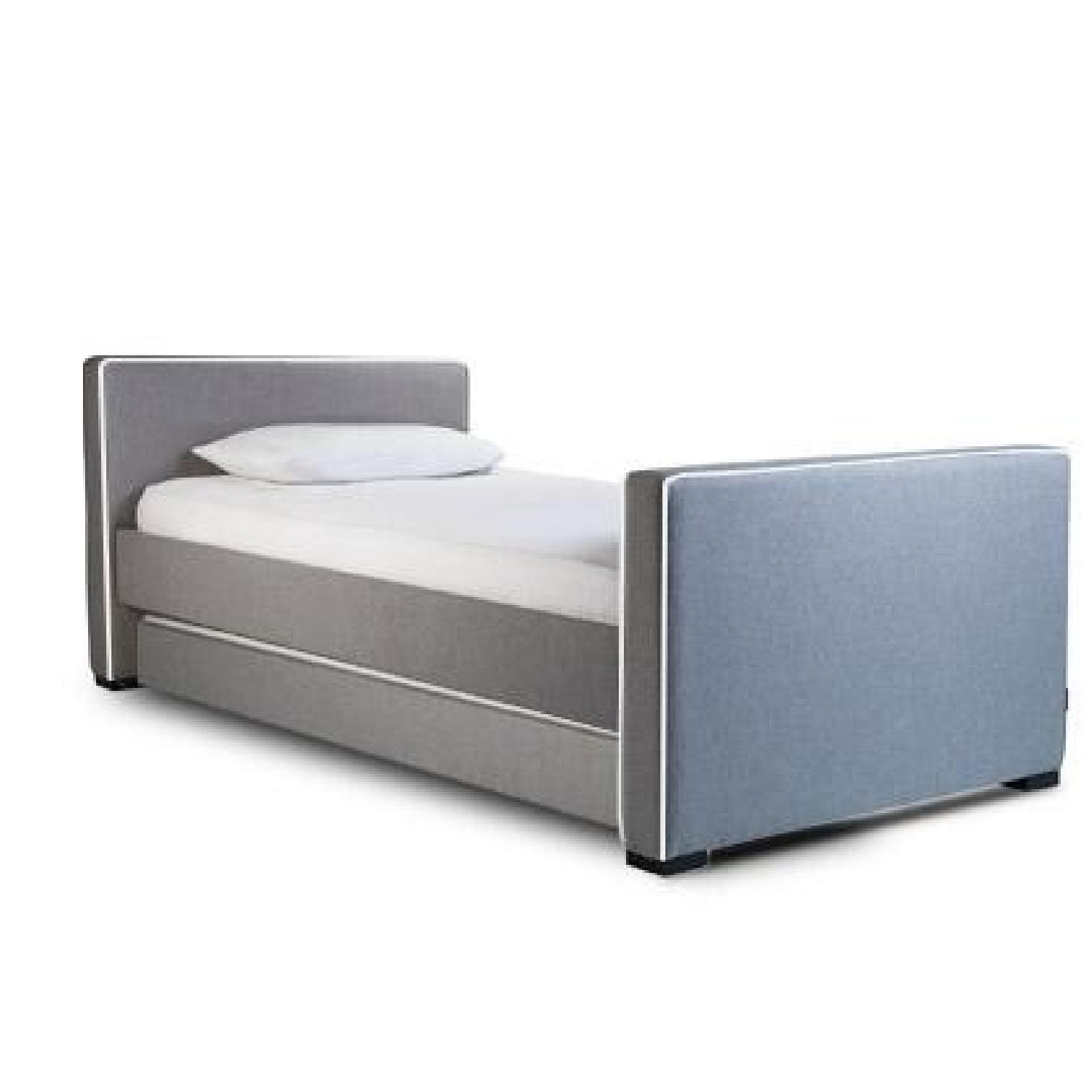 Monte Design Dorma Bed w/ Matching Trundle & 2 Guard Rails AptDeco