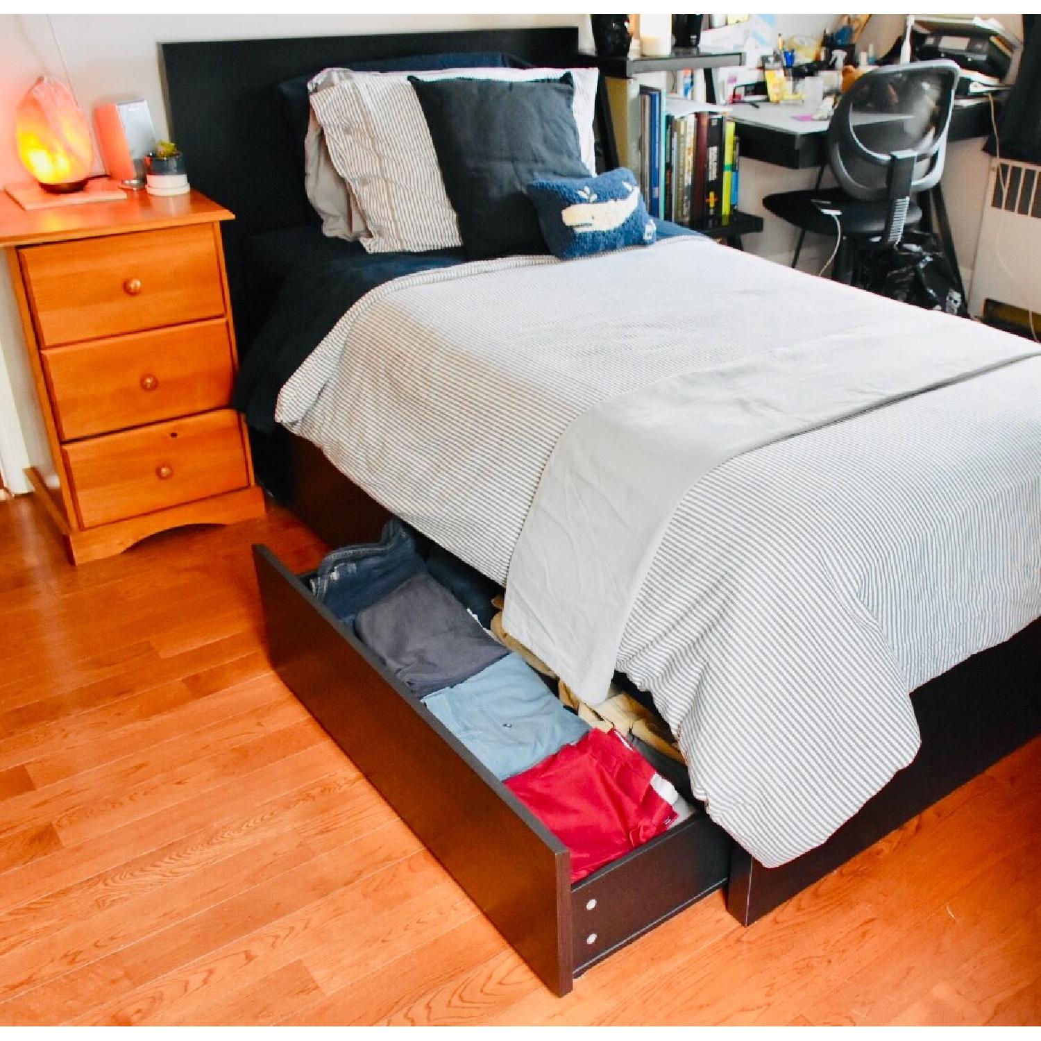 Ikea Malm Twin Bed Frame w/ 2 Storage Drawers - image-3