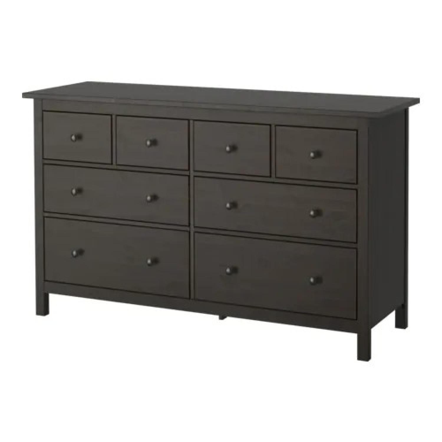 Ikea Hemnes 8-Drawer Dresser in Black-Brown - image-0