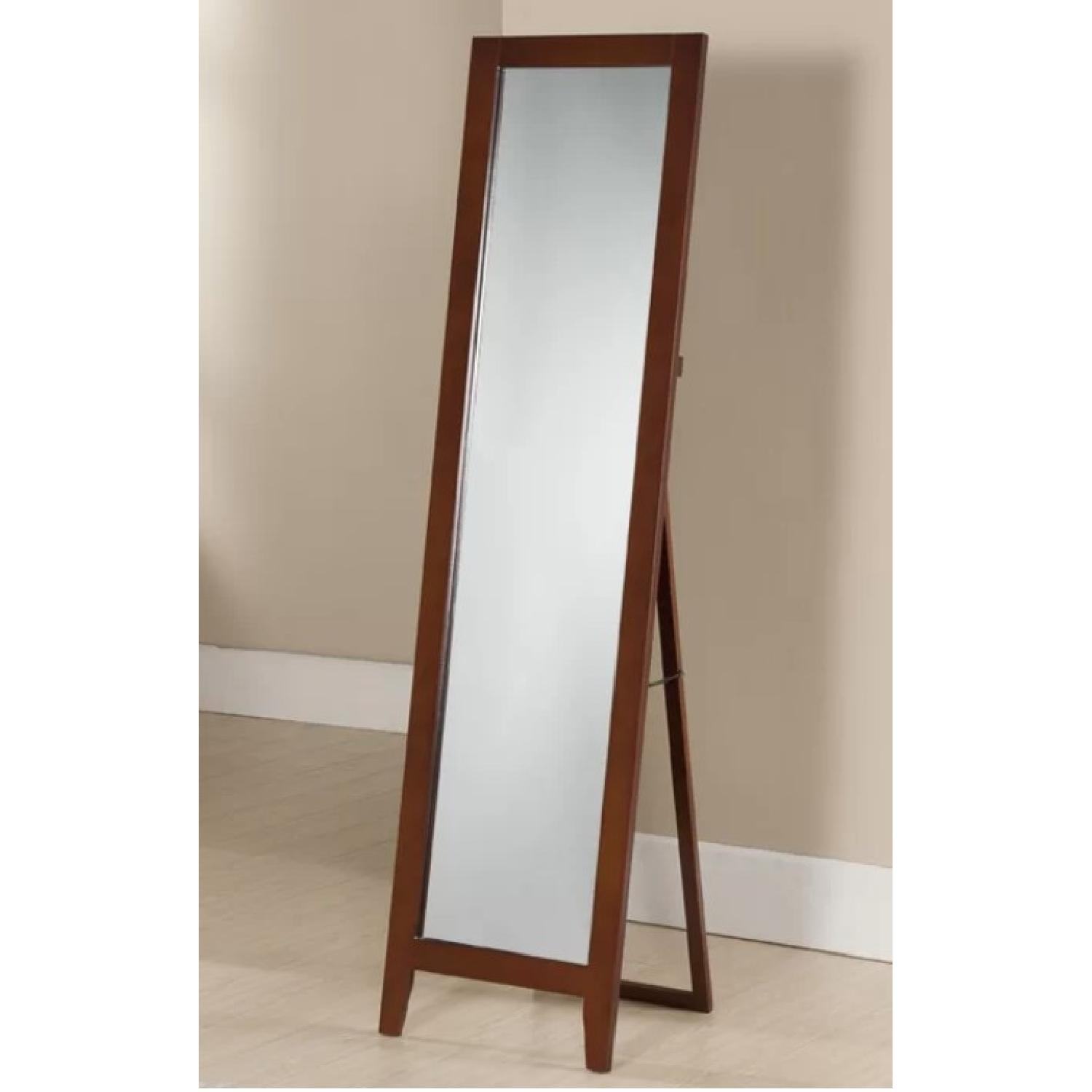 Andover Mills Brown Wood Full Length Standing Mirror AptDeco