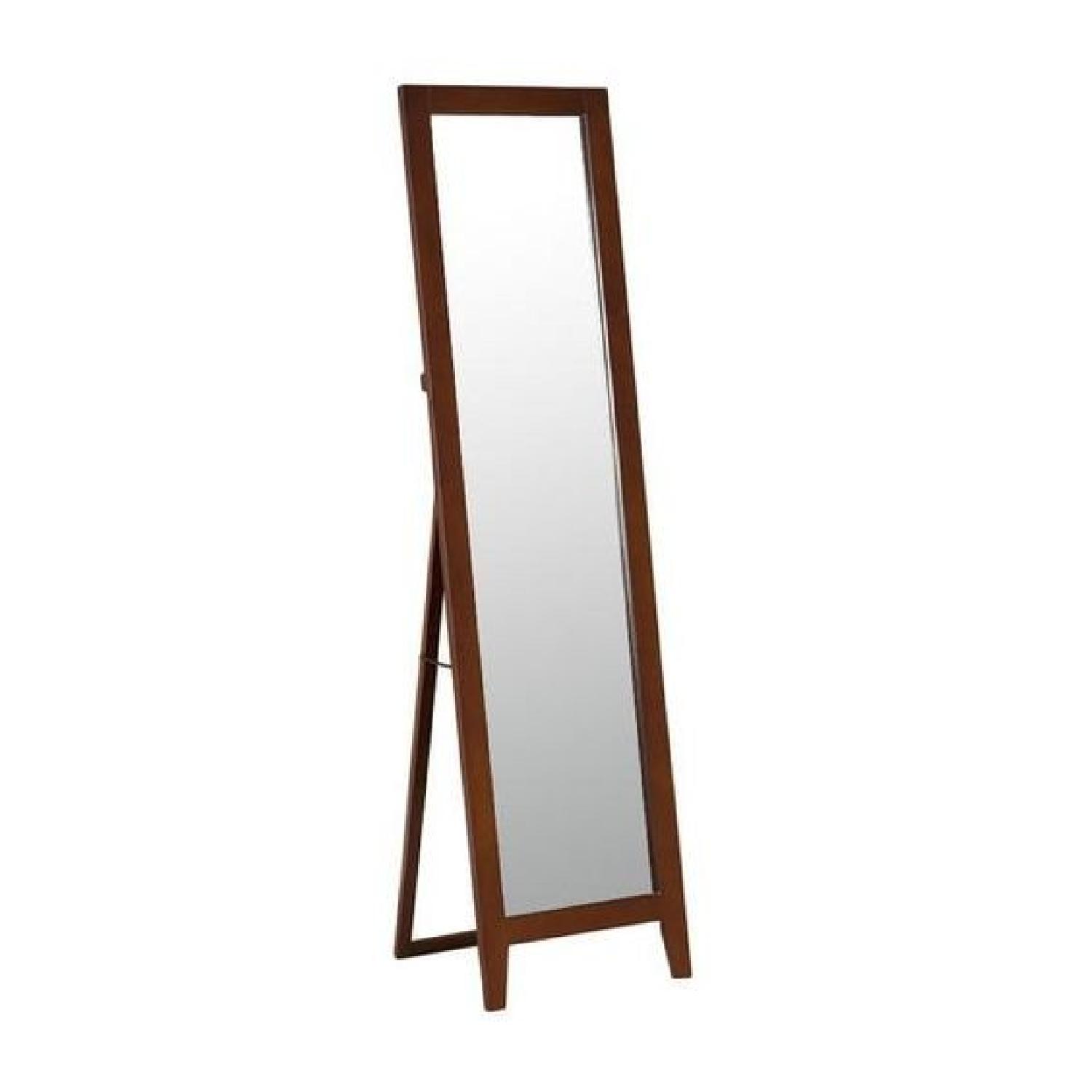 Andover Mills Brown Wood Full Length Standing Mirror AptDeco