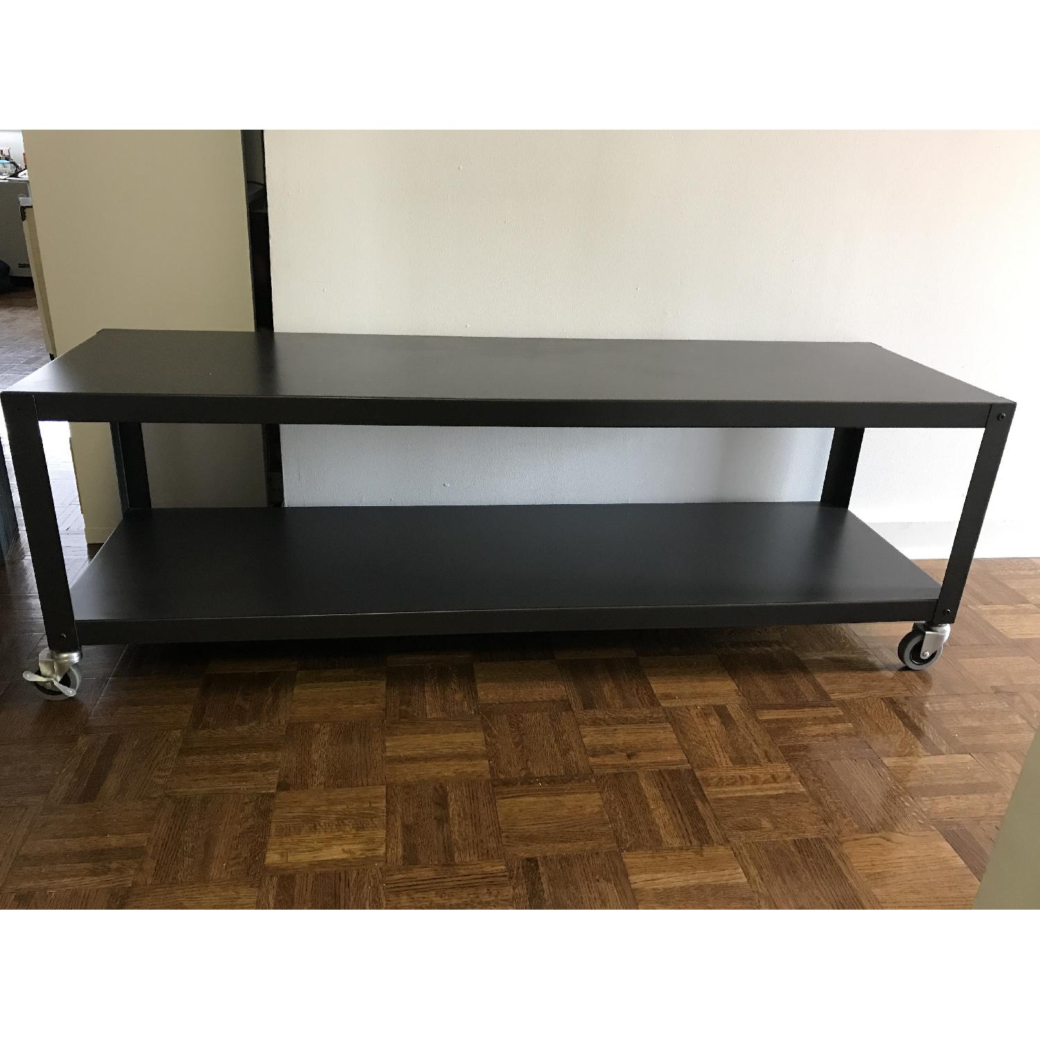 CB2 Go Cart Rolling TV Stand/Coffee Table/Side Table AptDeco
