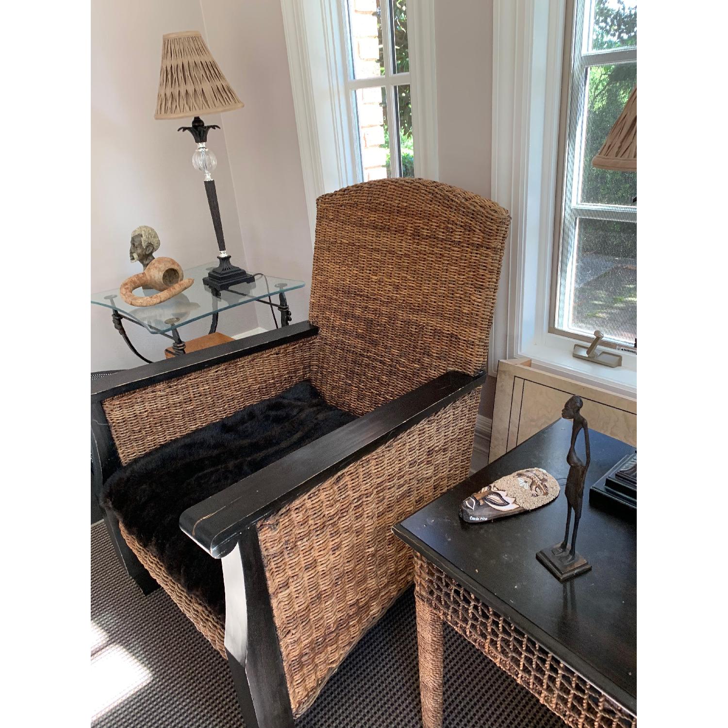 Solid Wood & Wicker Accent Chairs - image-2