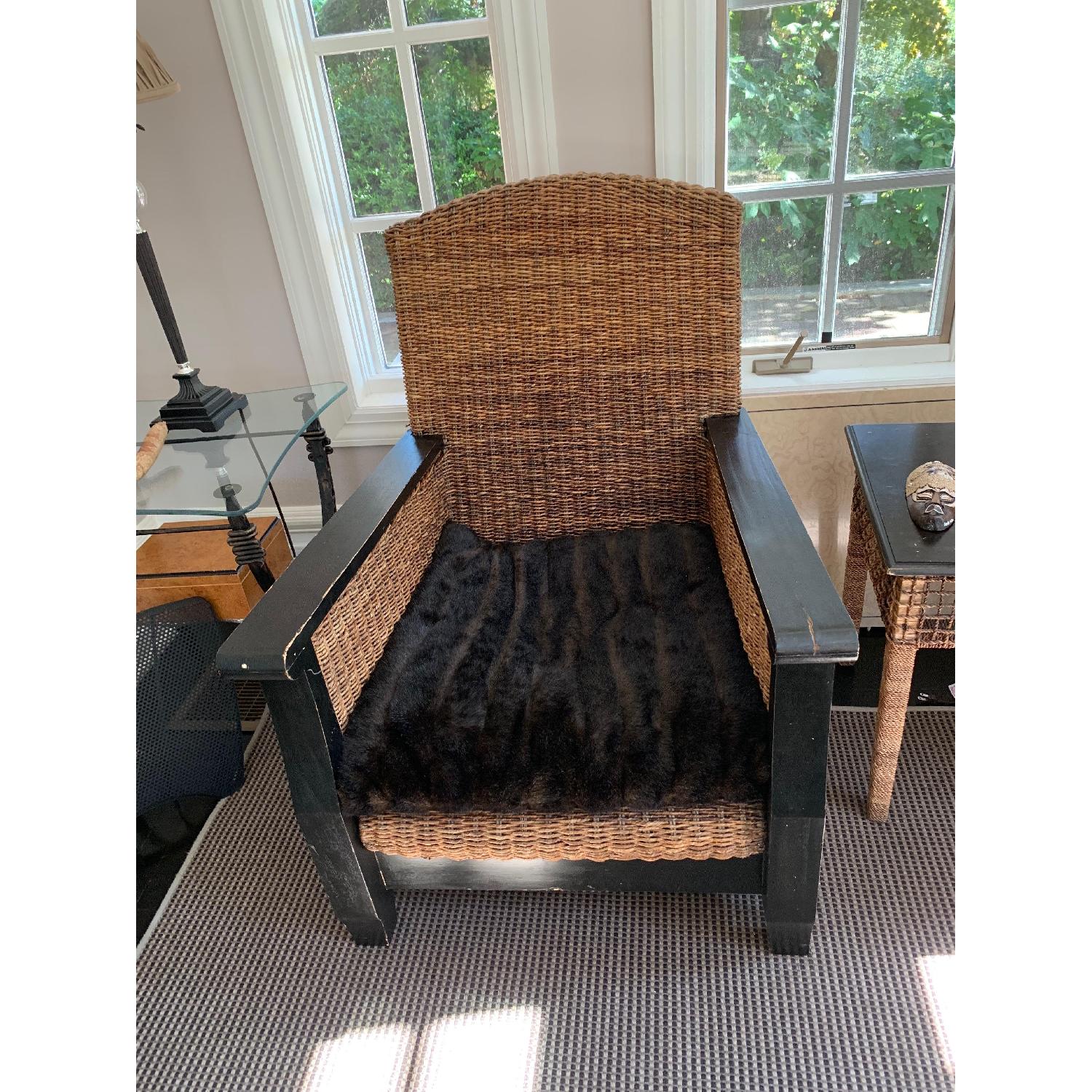 Solid Wood & Wicker Accent Chairs - image-3