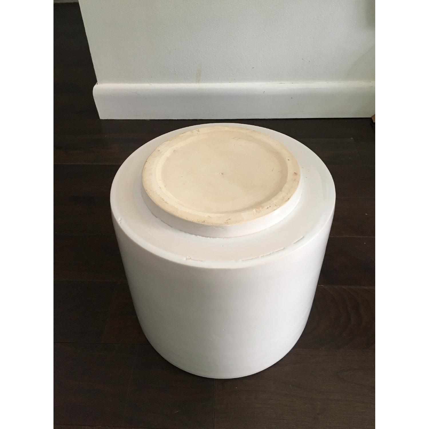 West Elm Ceramic Planter w/ Solid Wood Stand - image-8