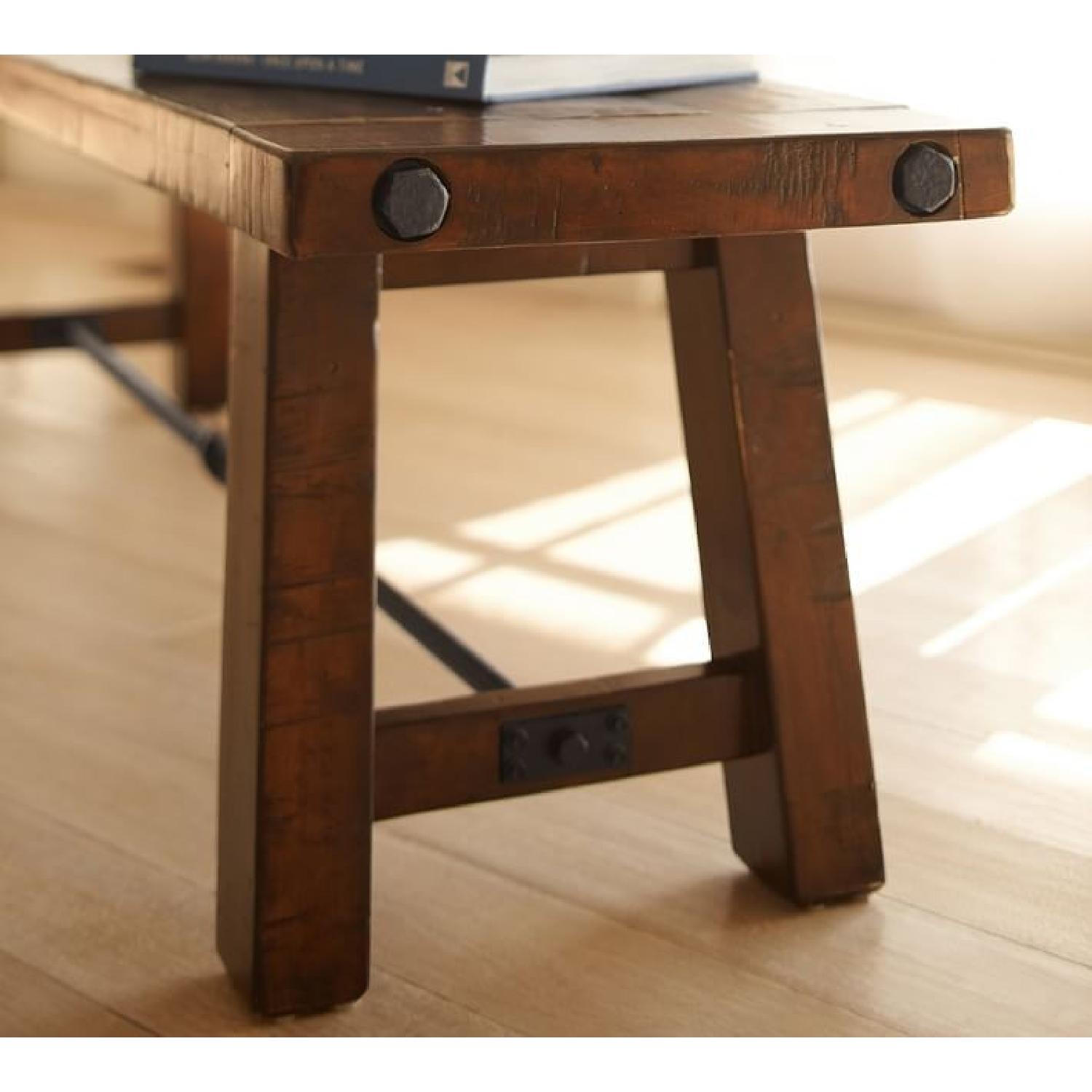 Pottery Barn Benchwright Dining Bench in Rustic Mahogany - image-2