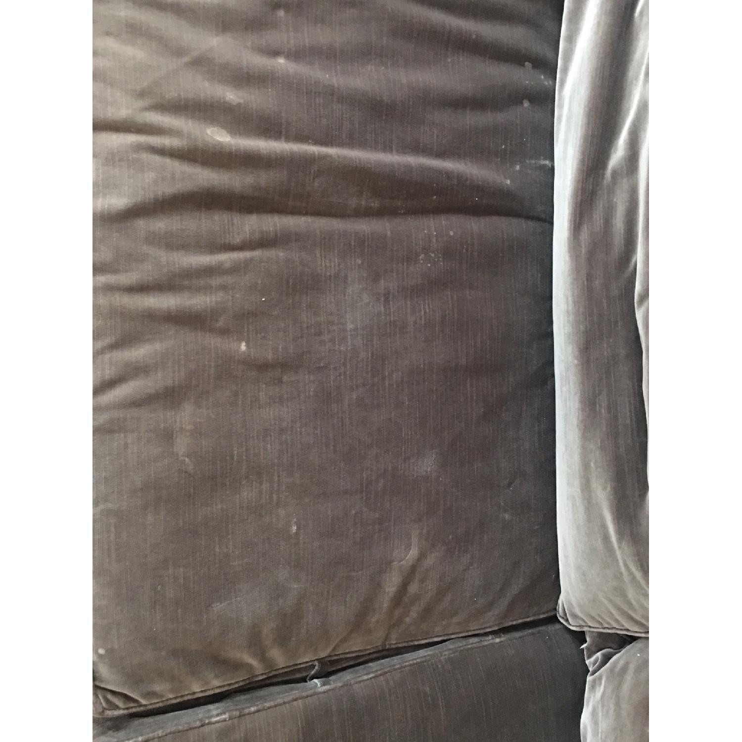 Ralph Lauren Vintage Soft Brown Velvet Sofa - image-5
