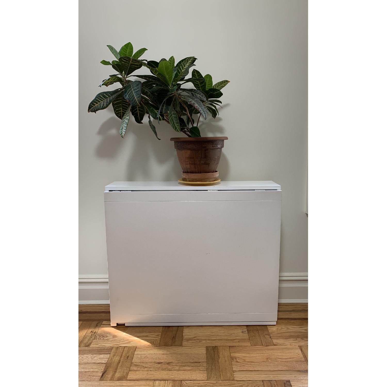 Crate & Barrel White Gateleg Table - image-4