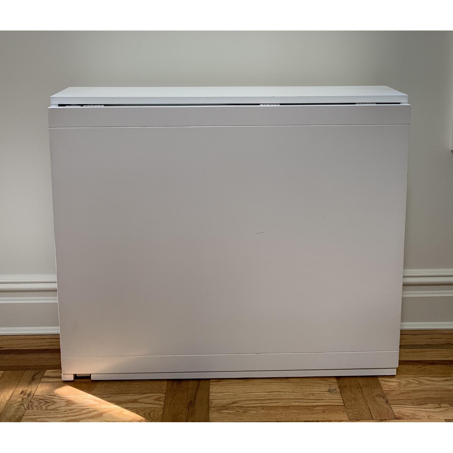 Crate & Barrel White Gateleg Table - image-5