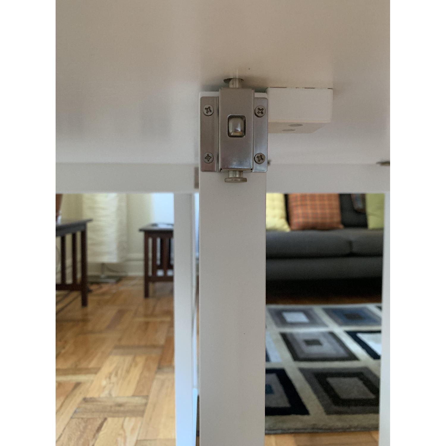 Crate & Barrel White Gateleg Table - image-8