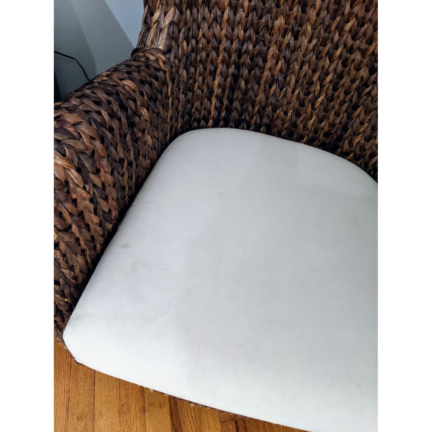 Pottery Barn Seagrass Wingback Armchair - image-2
