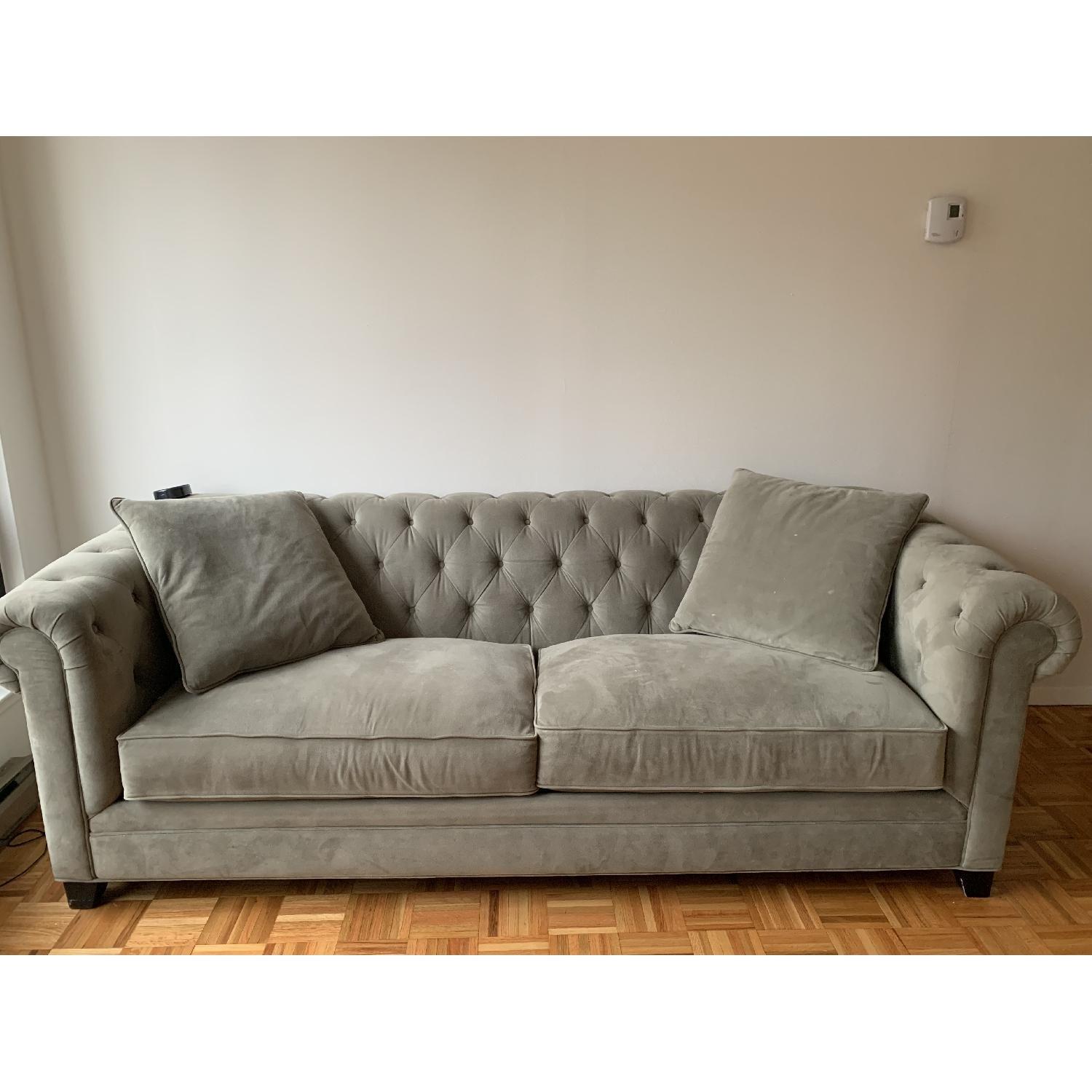Macy's Martha Stewart Fabric Sofa in Bella Storm Grey - image-1