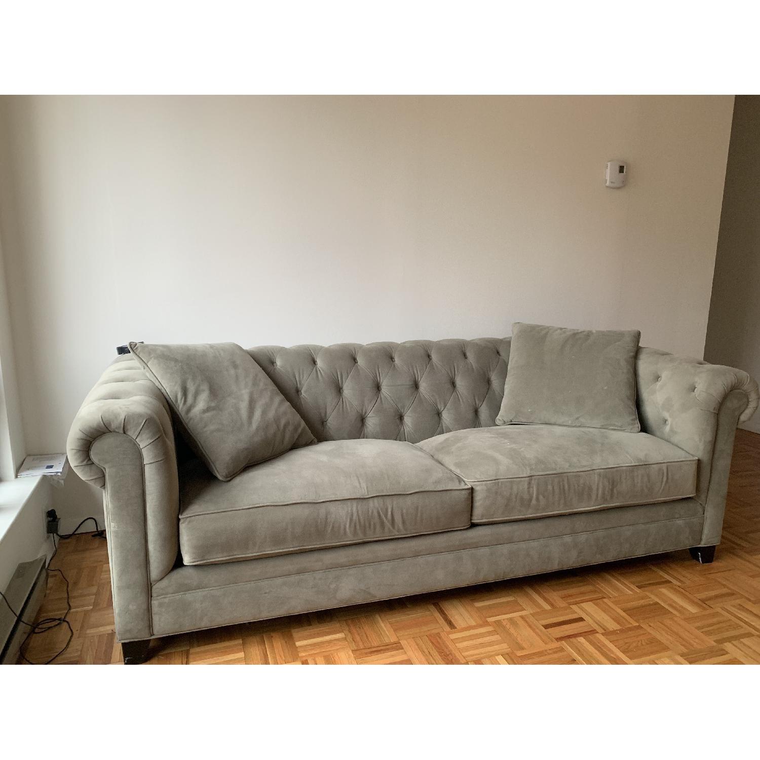 Macy's Martha Stewart Fabric Sofa in Bella Storm Grey - image-6