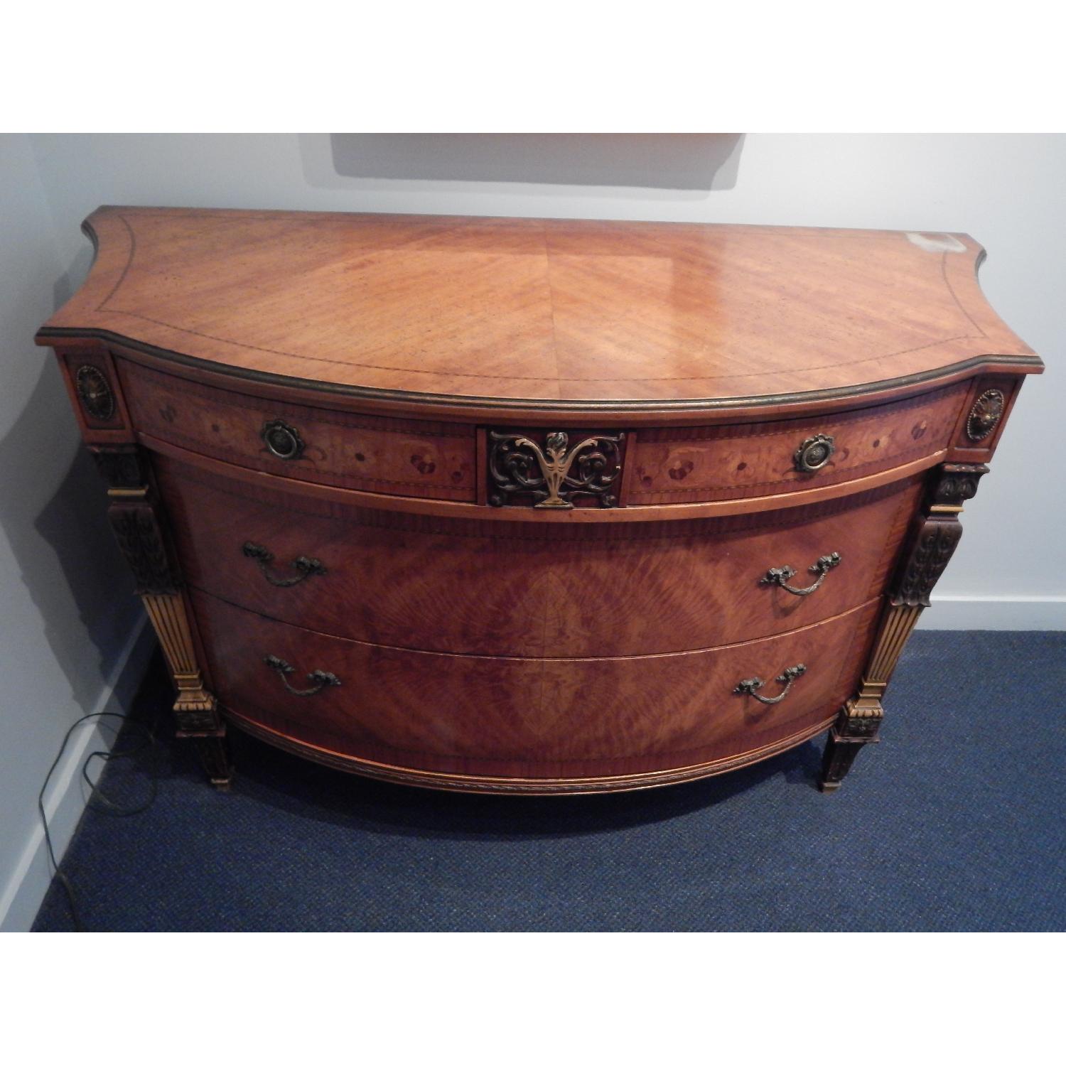 1930's Carved Wood Bureau - image-1