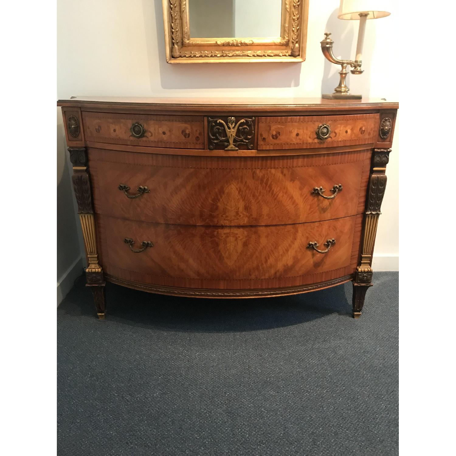 1930's Carved Wood Bureau - image-5