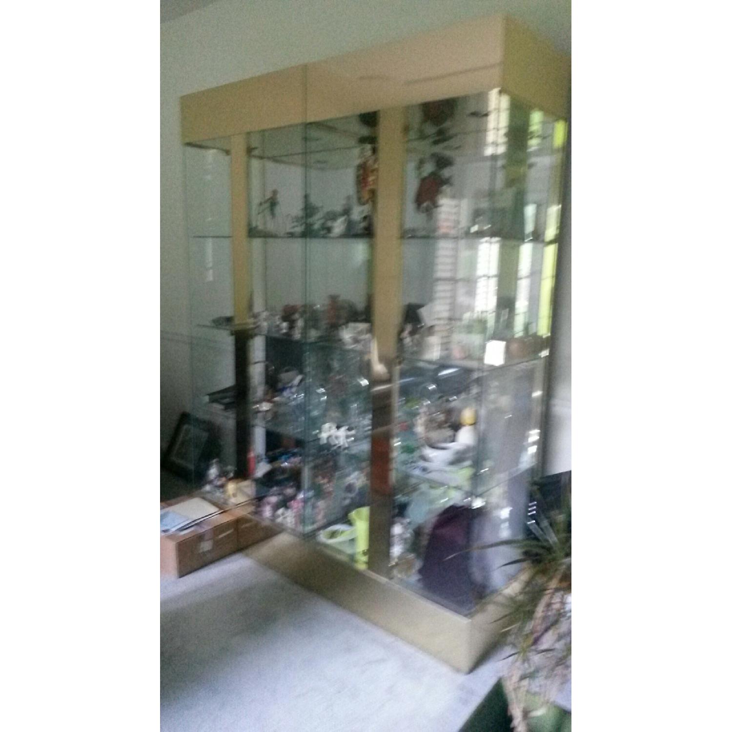 Lighted Glass Display Case w/ 4 Shelves - image-1