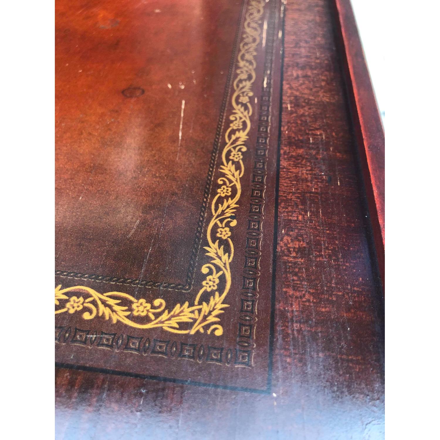Antique 1940s Mahogany Leather Top Side Table - image-6