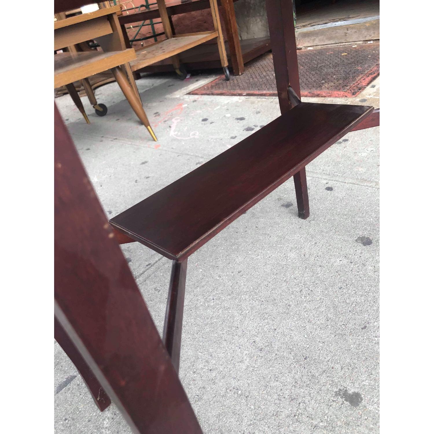 Antique 1940s Mahogany Leather Top Side Table - image-7