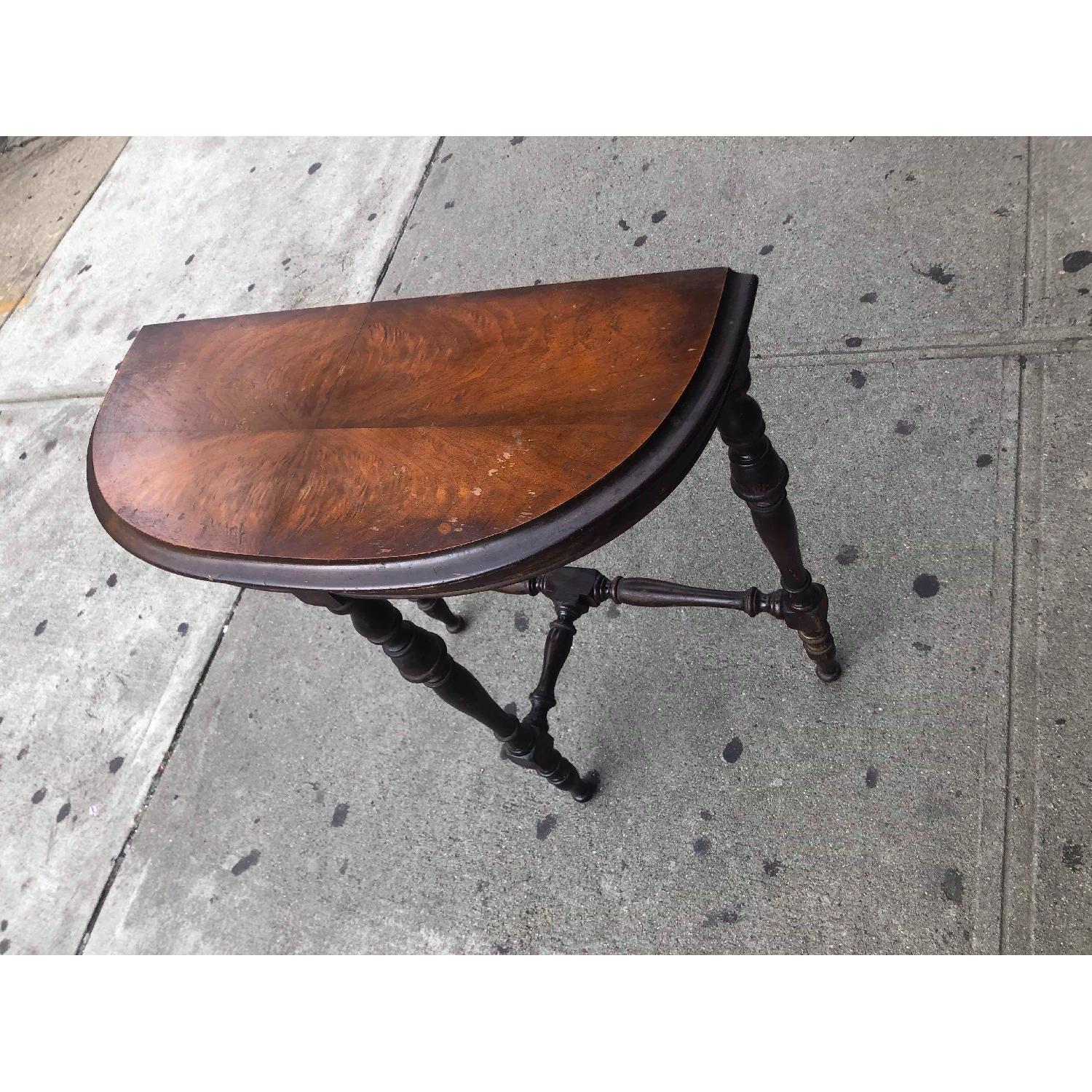 Antique 1930s Half Moon Console/Side Table - image-2