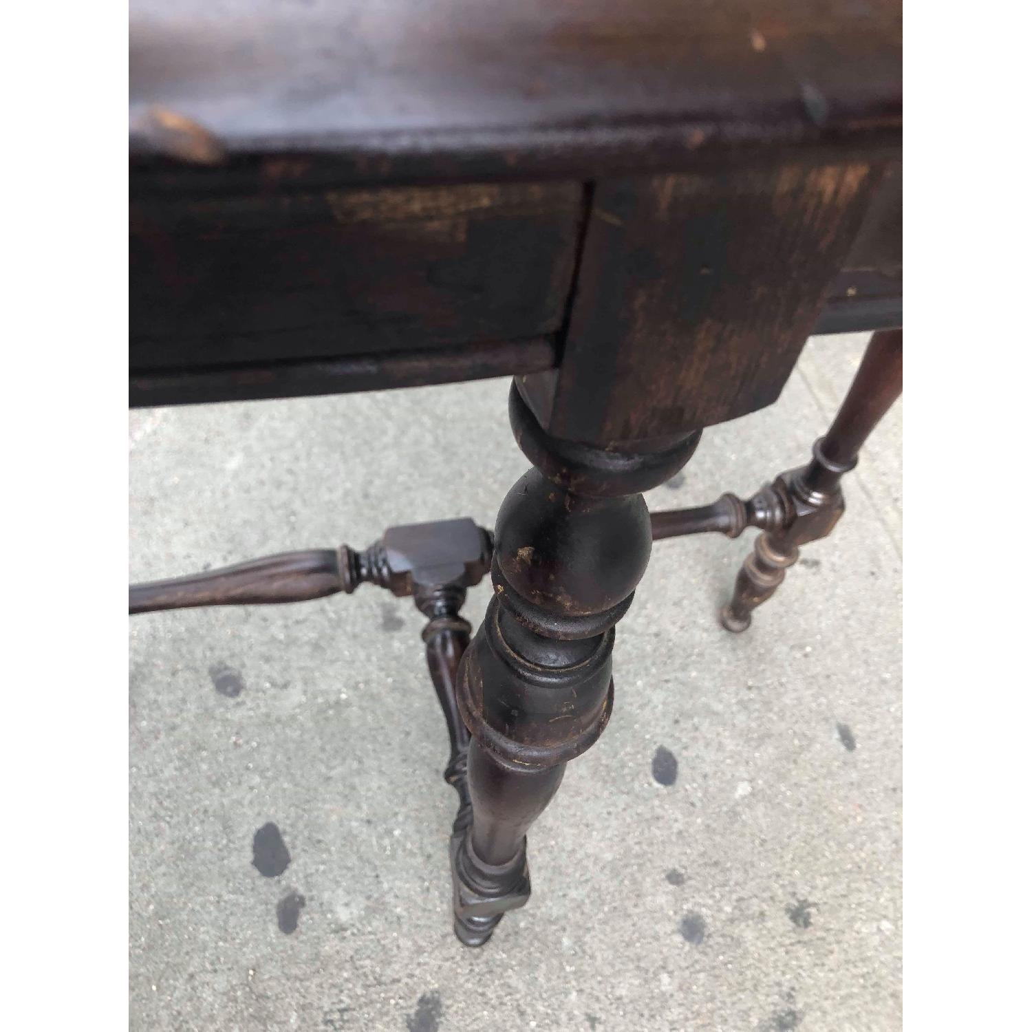 Antique 1930s Half Moon Console/Side Table - image-16