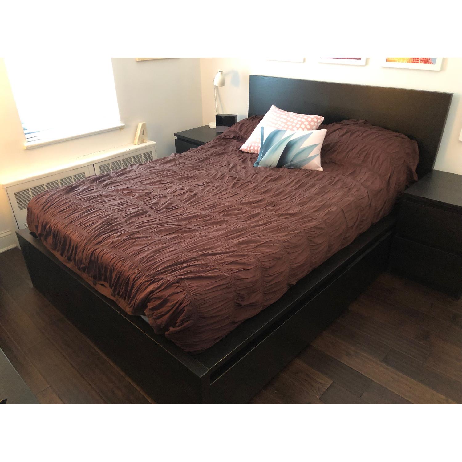 Ikea Malm Bed Frame W 2 Storage Drawers Aptdeco