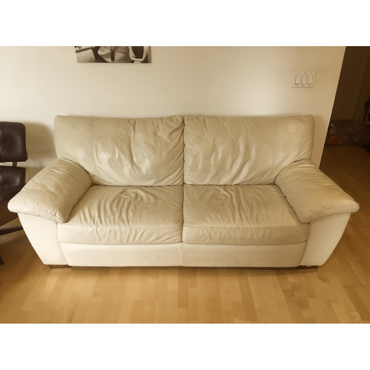Ikea Vreta Two Seat Leather Sofa - image-3