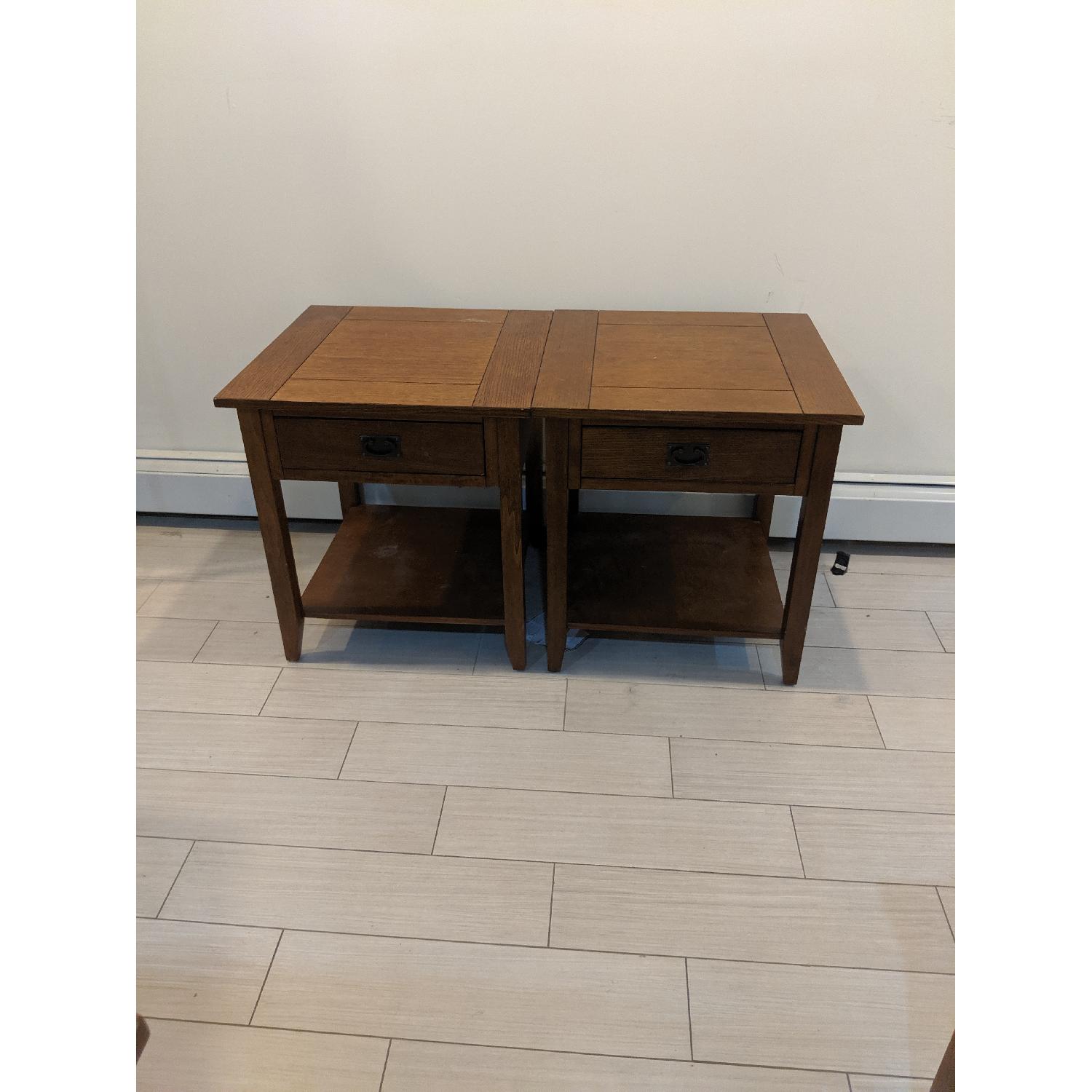 Slumberland Furniture Rutledge Mission Oak End Tables AptDeco